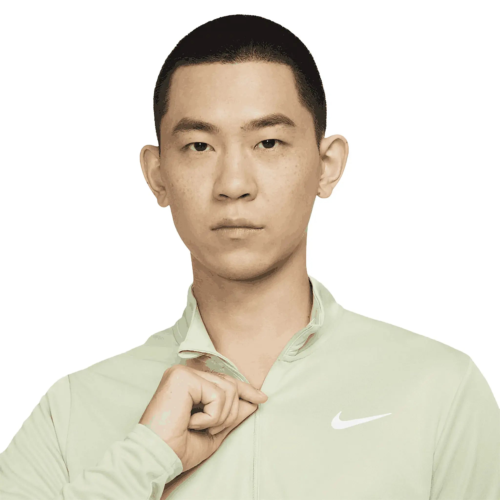 Model Detail view of Nike Dri-FIT Olive Aura Half-Zip Training Top FQ2495-361