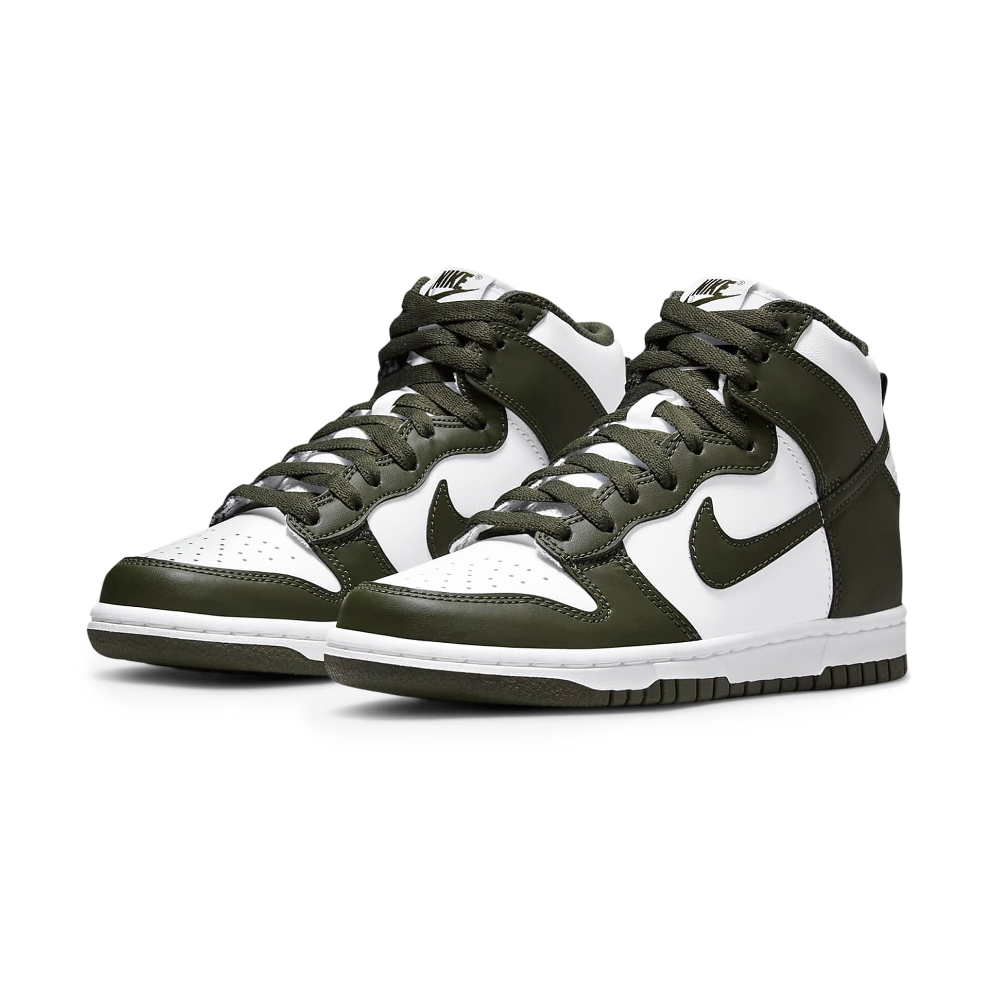 Front side view of Nike Dunk High Cargo Khaki (GS) DB2179-105