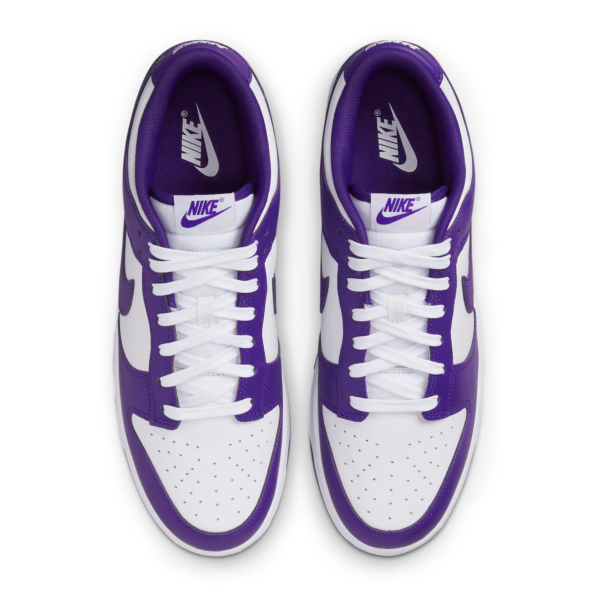 Top down view of Nike Dunk Low Championship Court Purple DD1391-104