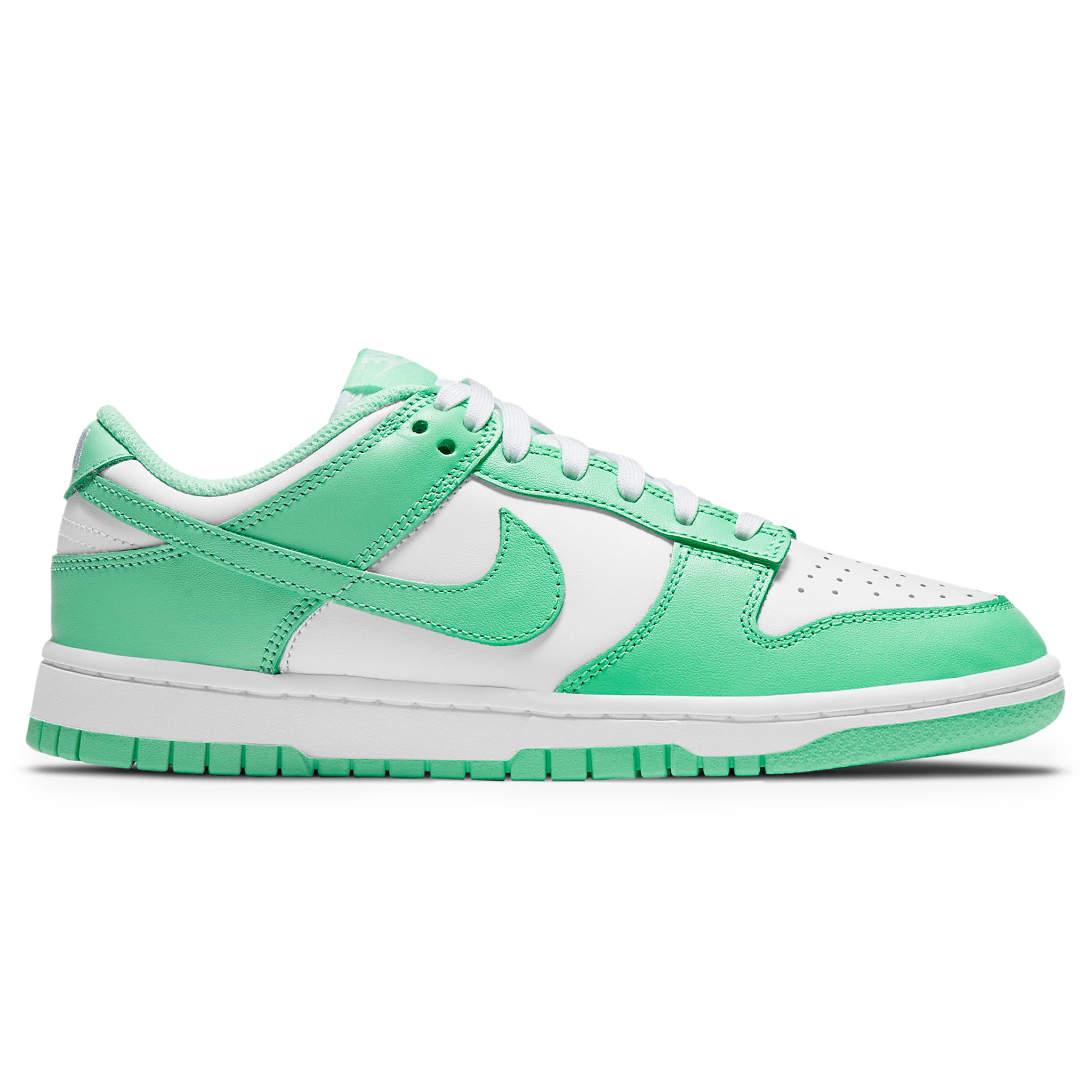 Side view of Nike Dunk Low Green Glow (W) DD1503-105