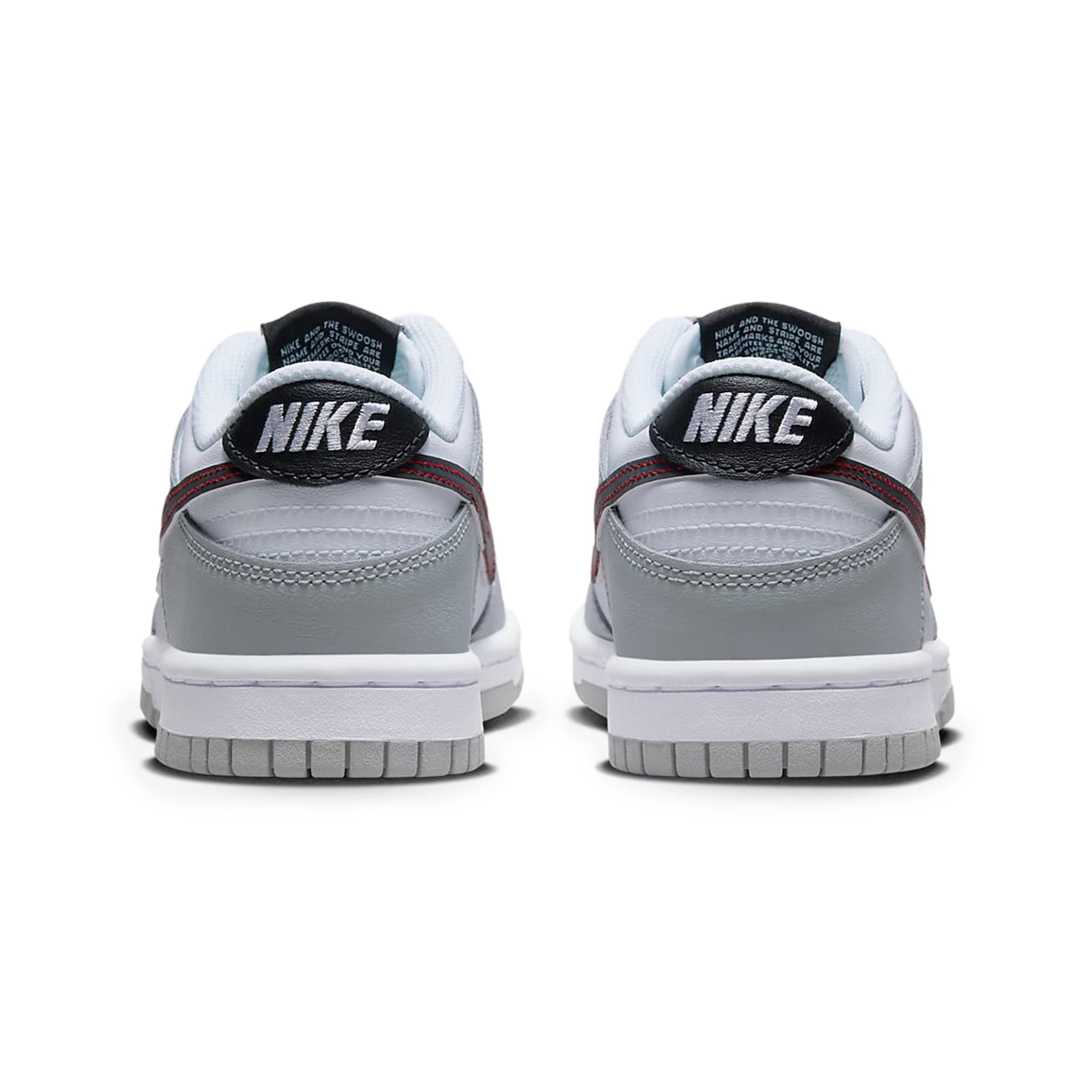 Heel view of Nike Dunk Low Jackpot (GS) DQ0380-001