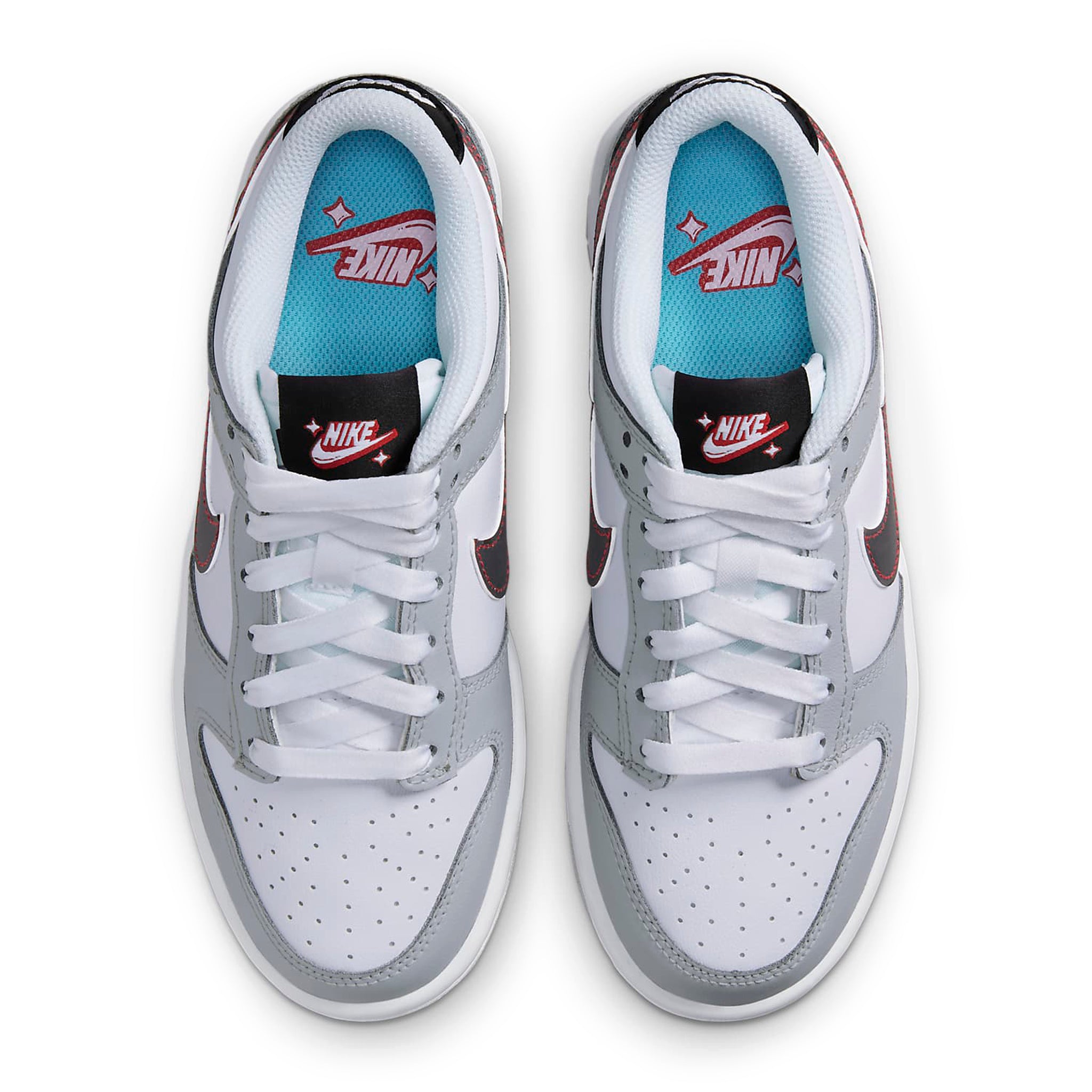 Top down view of Nike Dunk Low Jackpot (GS) DQ0380-001