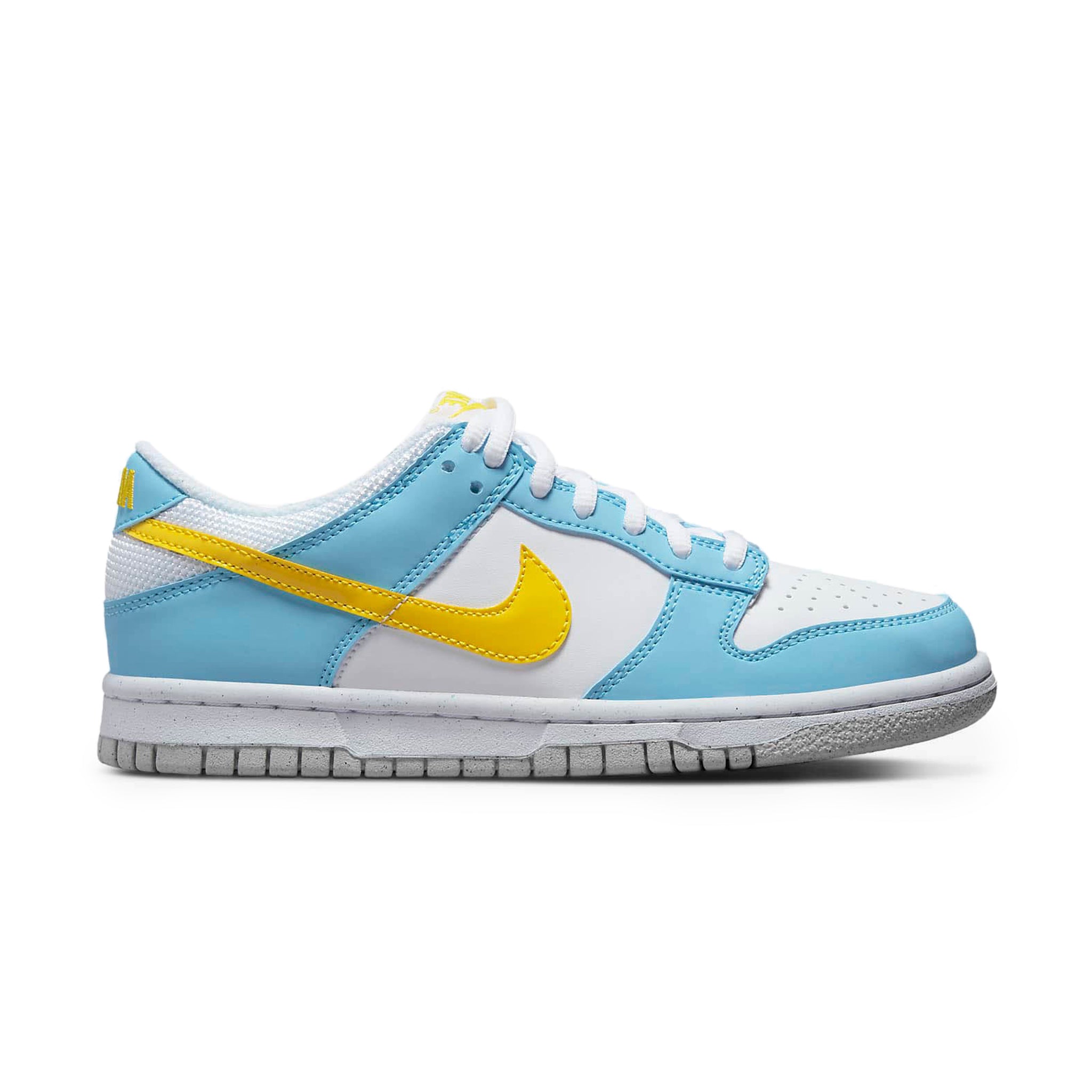 Side view of Nike Dunk Low Next Nature Homer Simpson (GS) DX3382-400