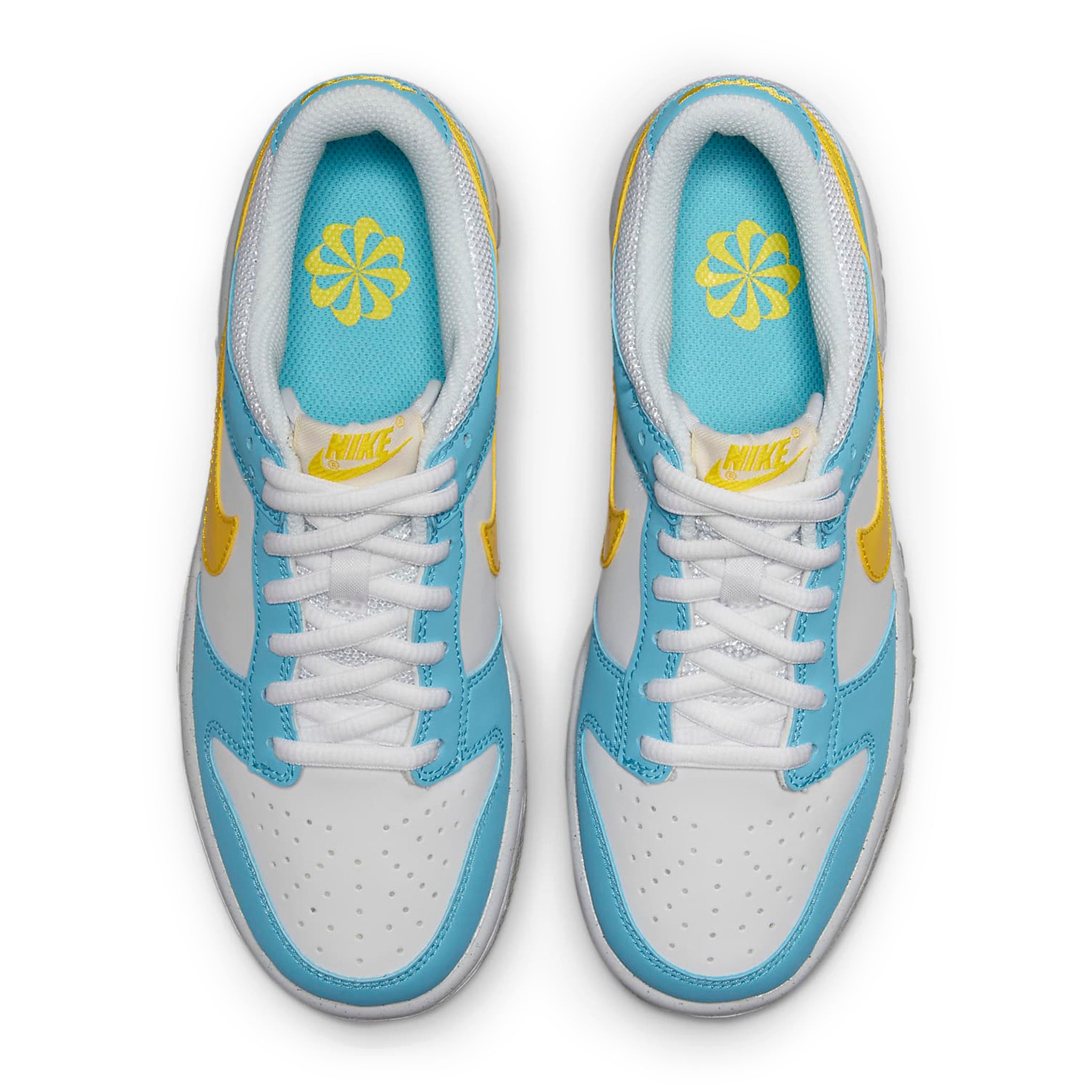 Top down view of Nike Dunk Low Next Nature Homer Simpson (GS) DX3382-400