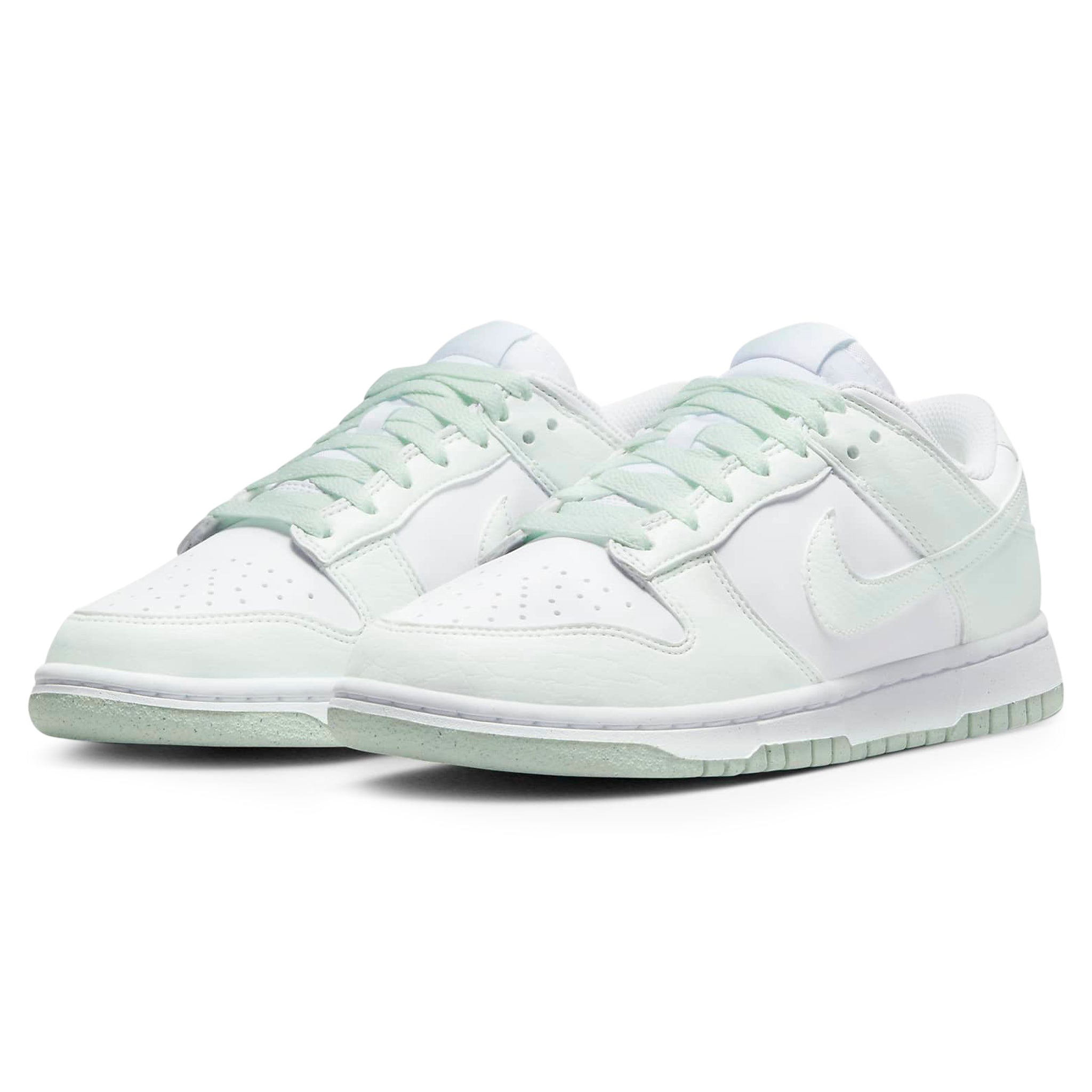 Front side view of Nike Dunk Low Next Nature White Mint (W) DN1431-102