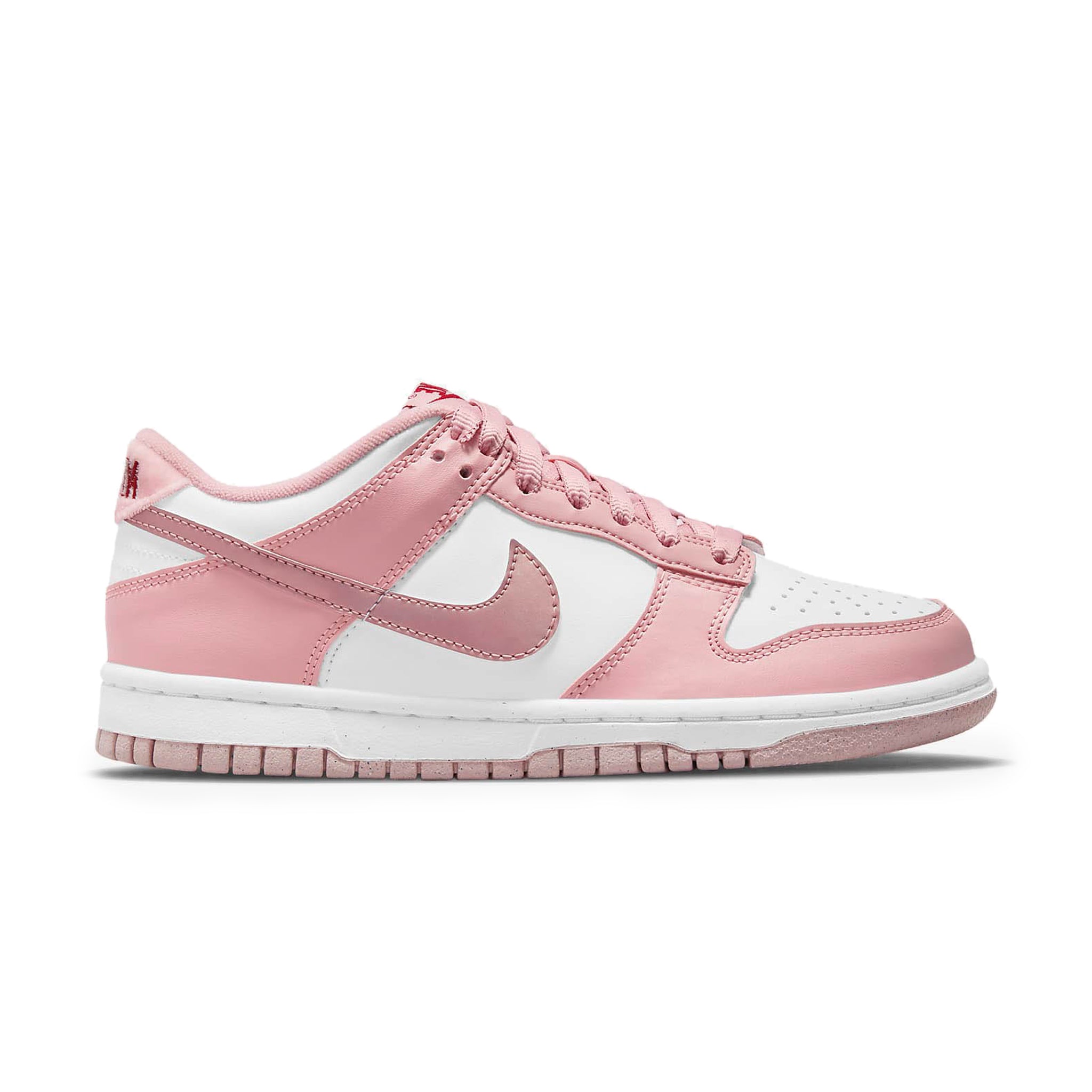 Side view of Nike Dunk Low Pink Velvet (GS) DO6485-600