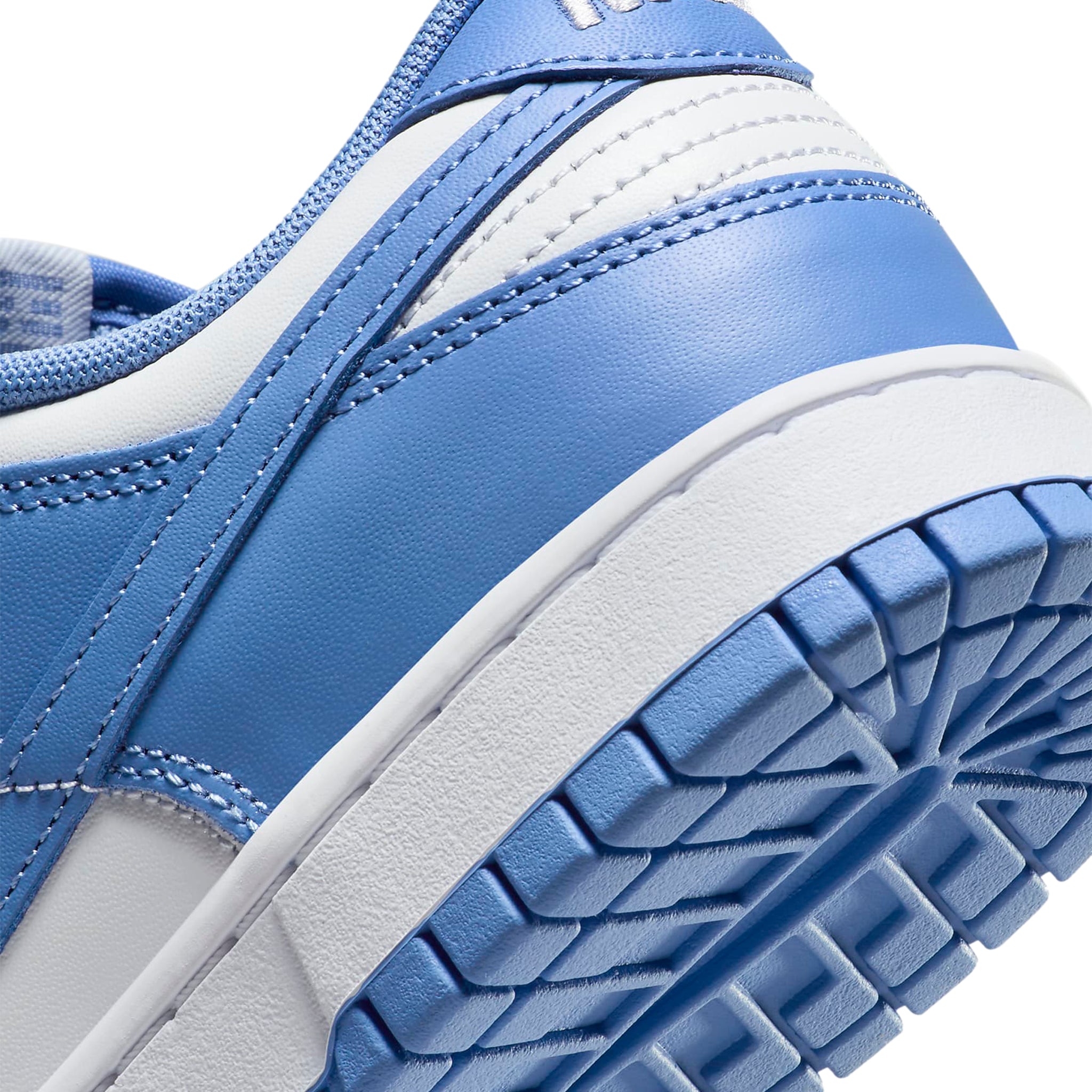 Heel view of Nike Dunk Low Polar Blue DV0833-400