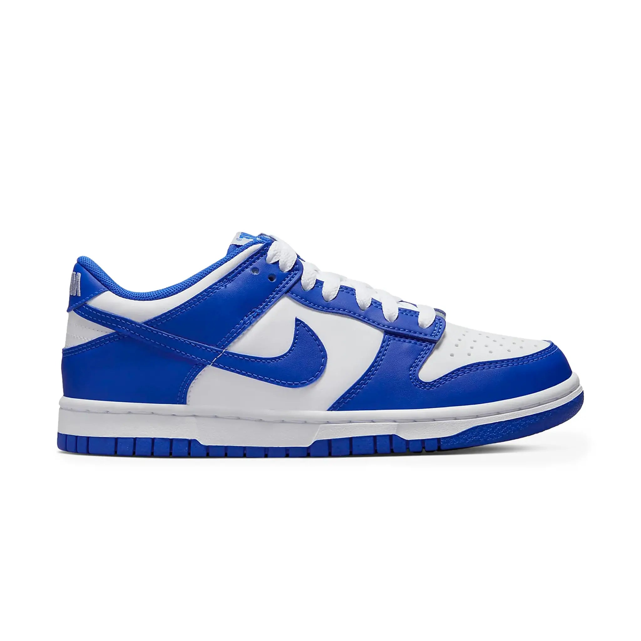 Side view of Nike Dunk Low Racer Blue (GS) DV7067-400