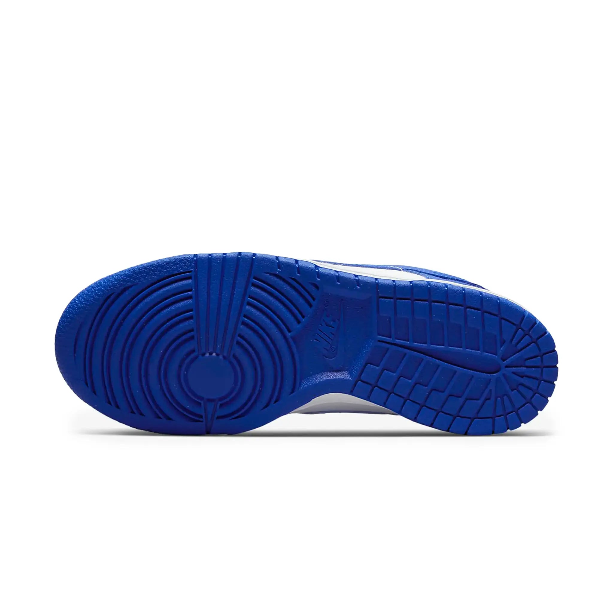 Sole view of Nike Dunk Low Racer Blue (GS) DV7067-400