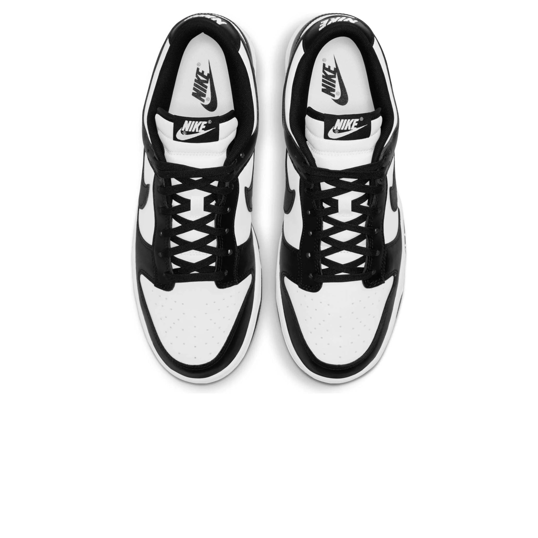 Top down view of Nike Dunk Low Retro Black 2021 DD1391-100