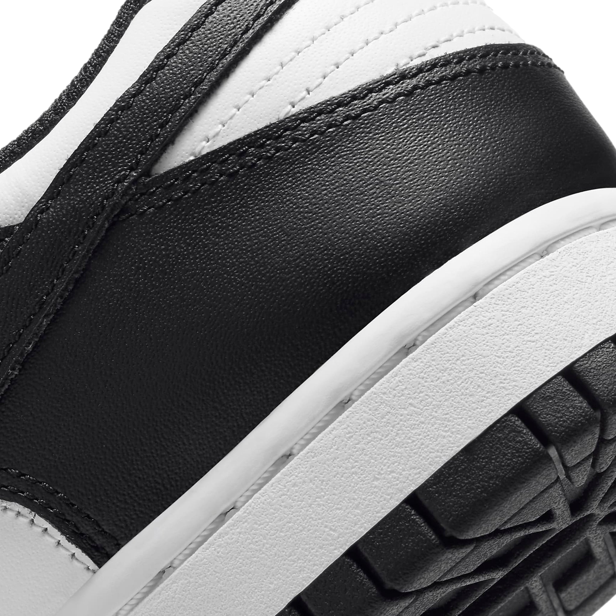 Back view of Nike Dunk Low Retro Black White Panda 2021 (W) DD1503-101