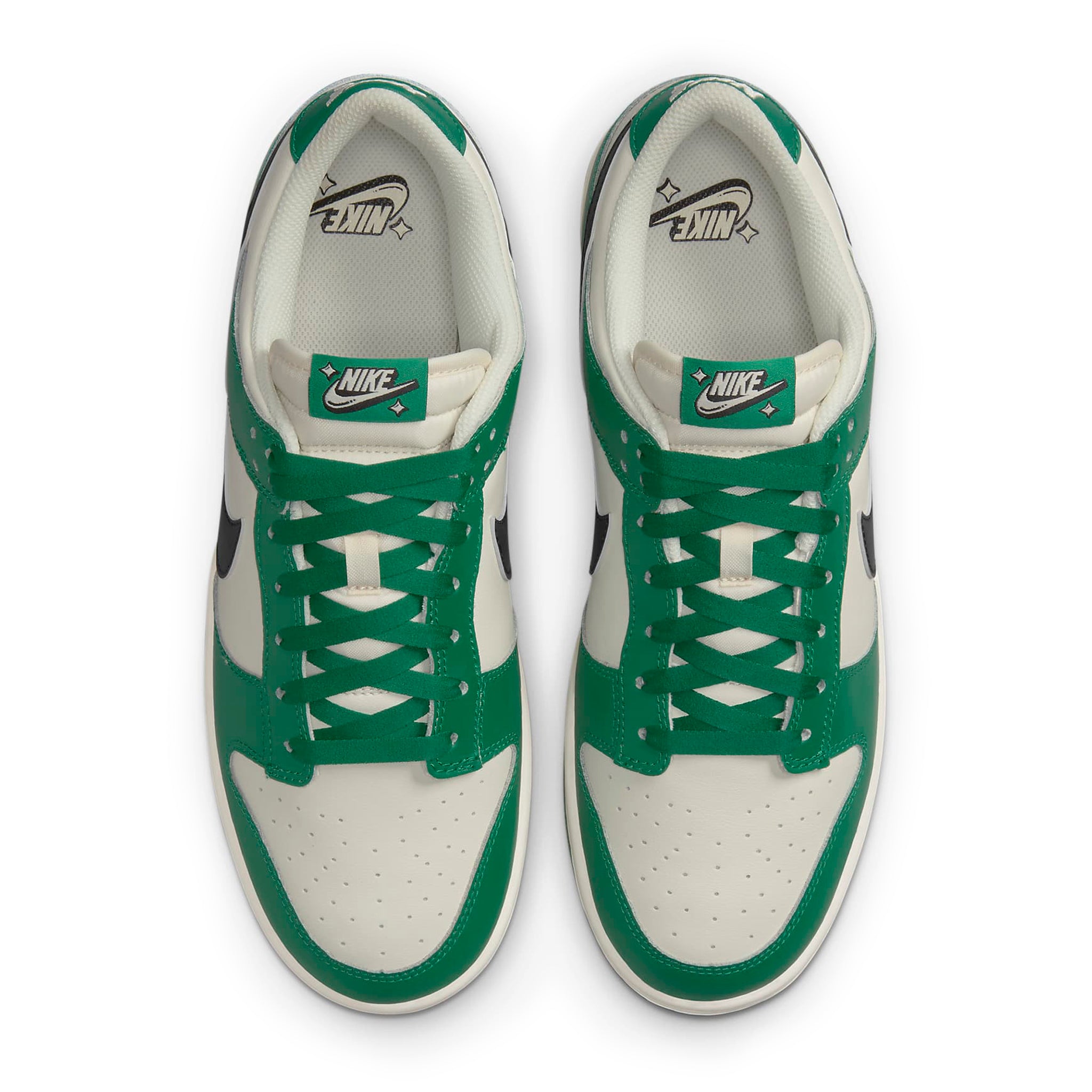 Top down view of Nike Dunk Low SE Lottery Pack Malachite Green DR9654-100