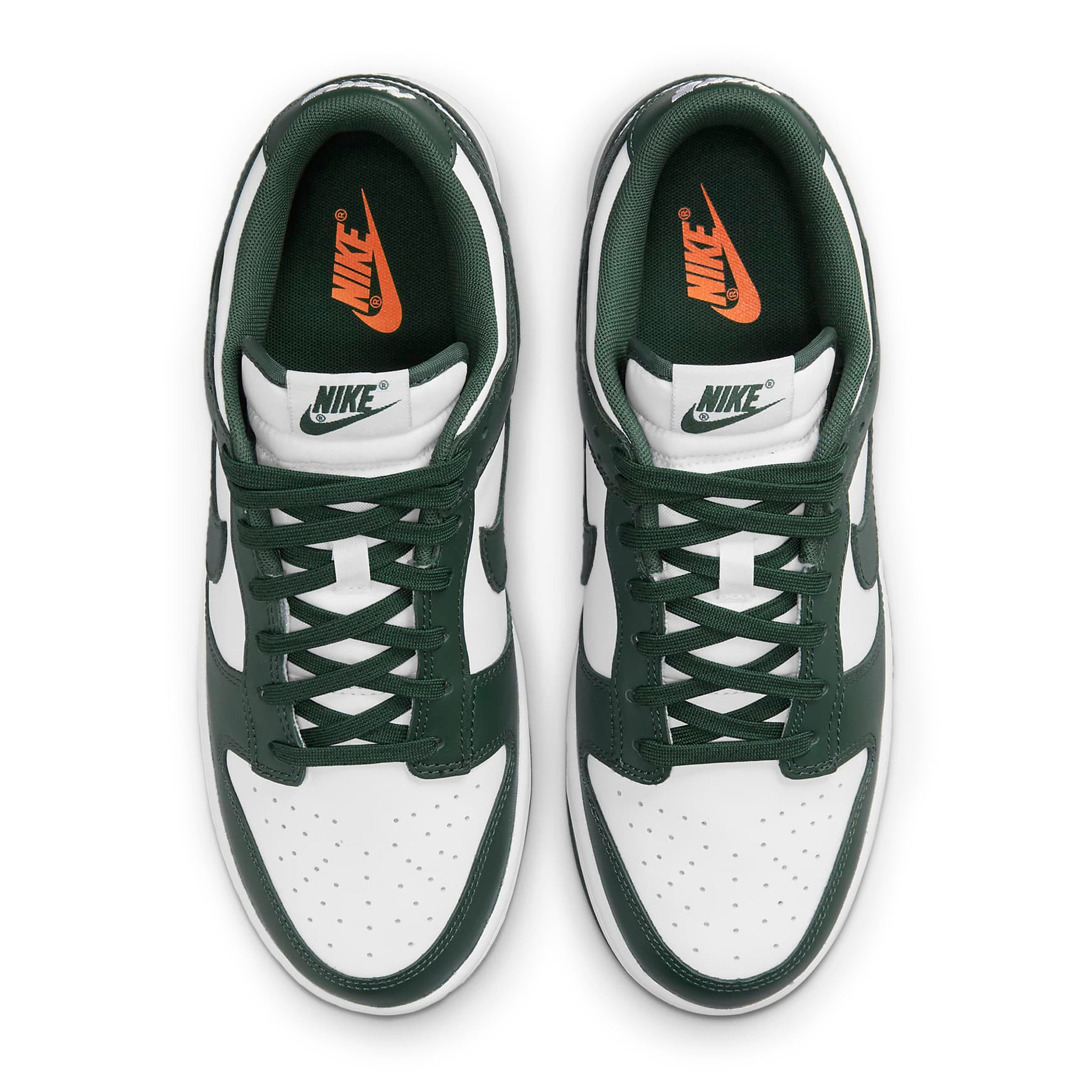 Top down view of Nike Dunk Low Spartan Green (2021) DD1391-101