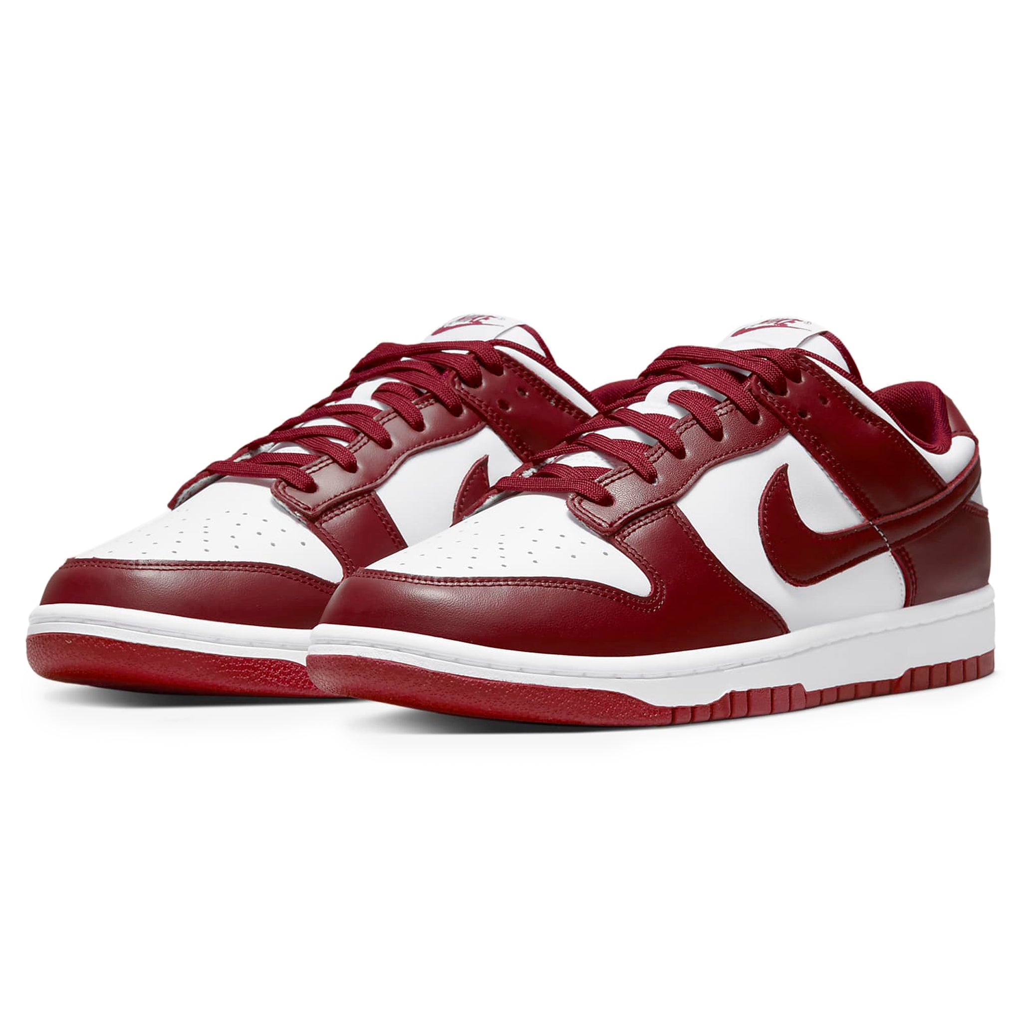 Front side view of Nike Dunk Low Team Red D1391-601