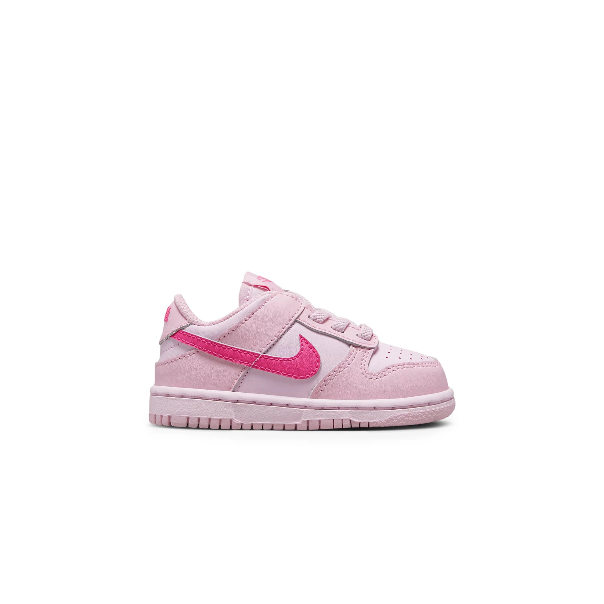 Side view of Nike Dunk Low Triple Pink (TD) DH9761-600