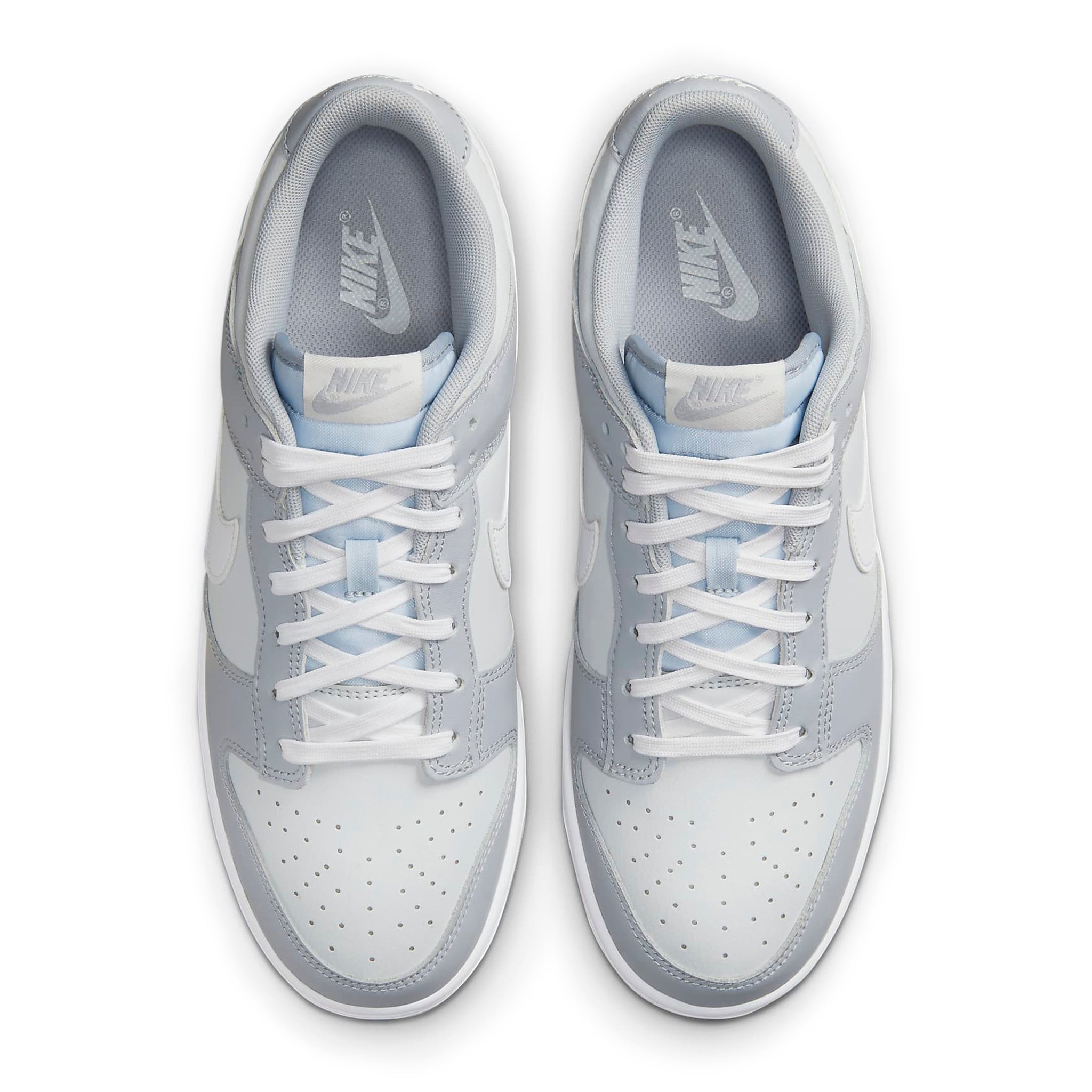 Top down view of Nike Dunk Low Two Tone Grey DJ6188-001