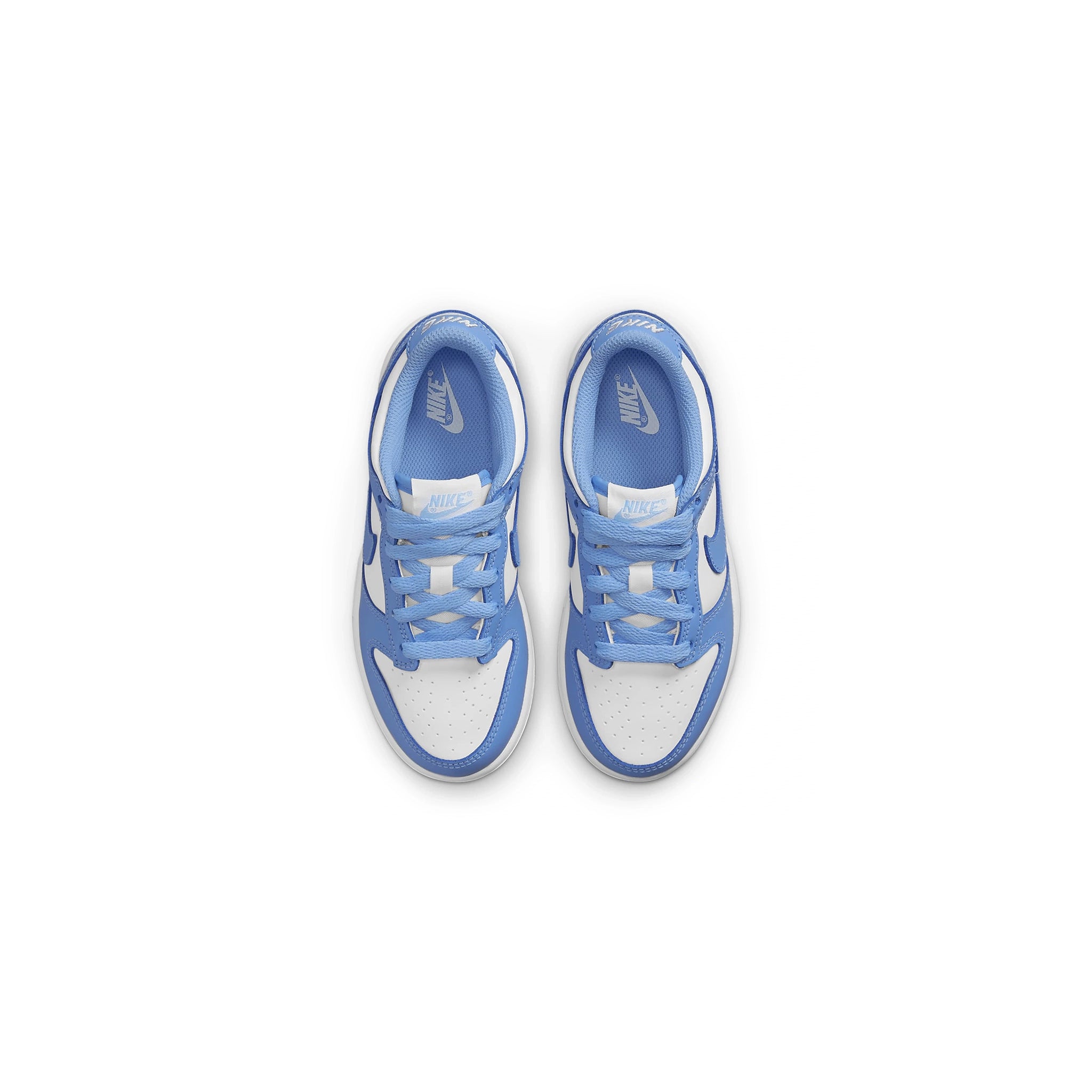 Top view of Nike Dunk Low UNC (2021) (PS) CW1588-103