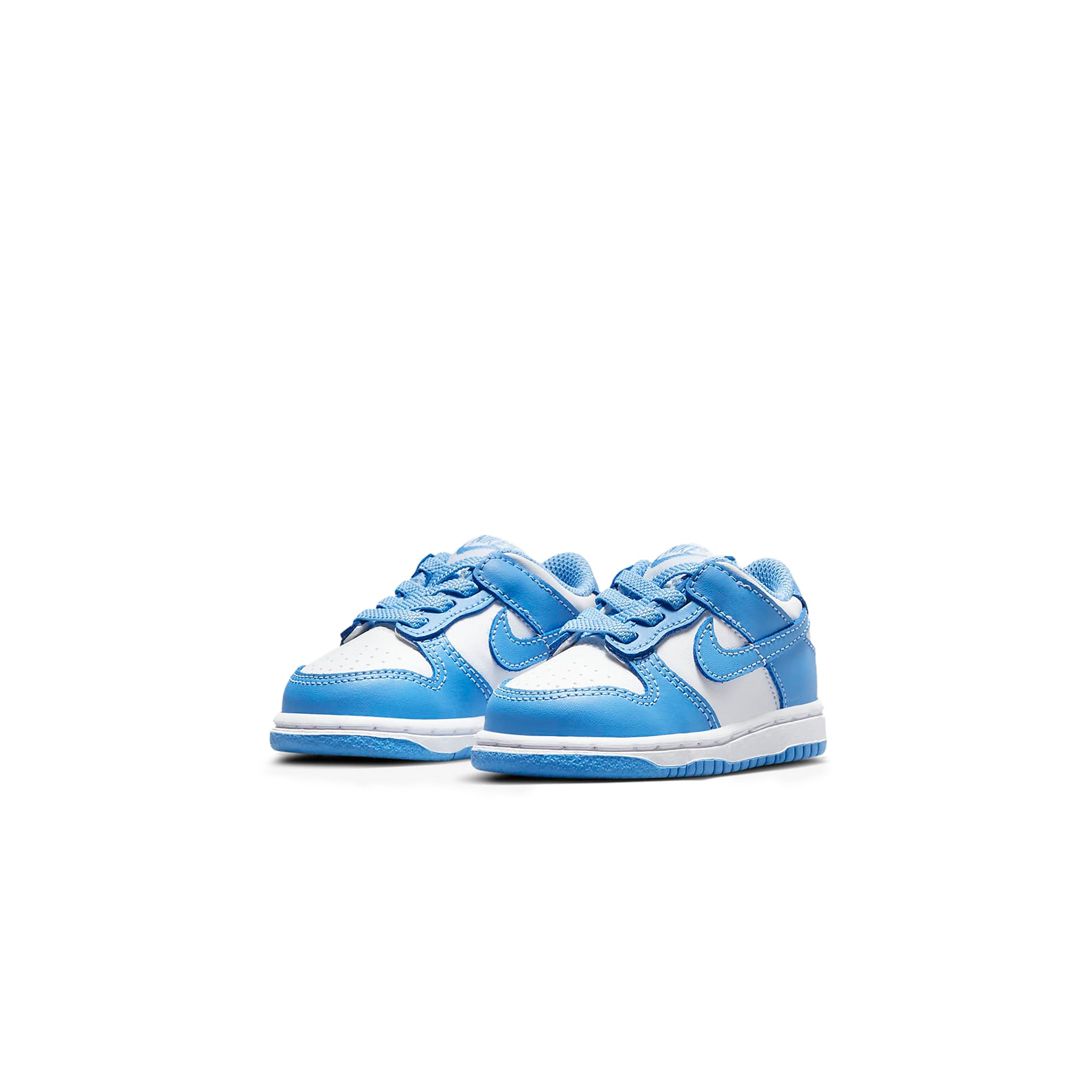Front side view of Nike Dunk Low University Blue UNC (2021) (TD) CW1589-103