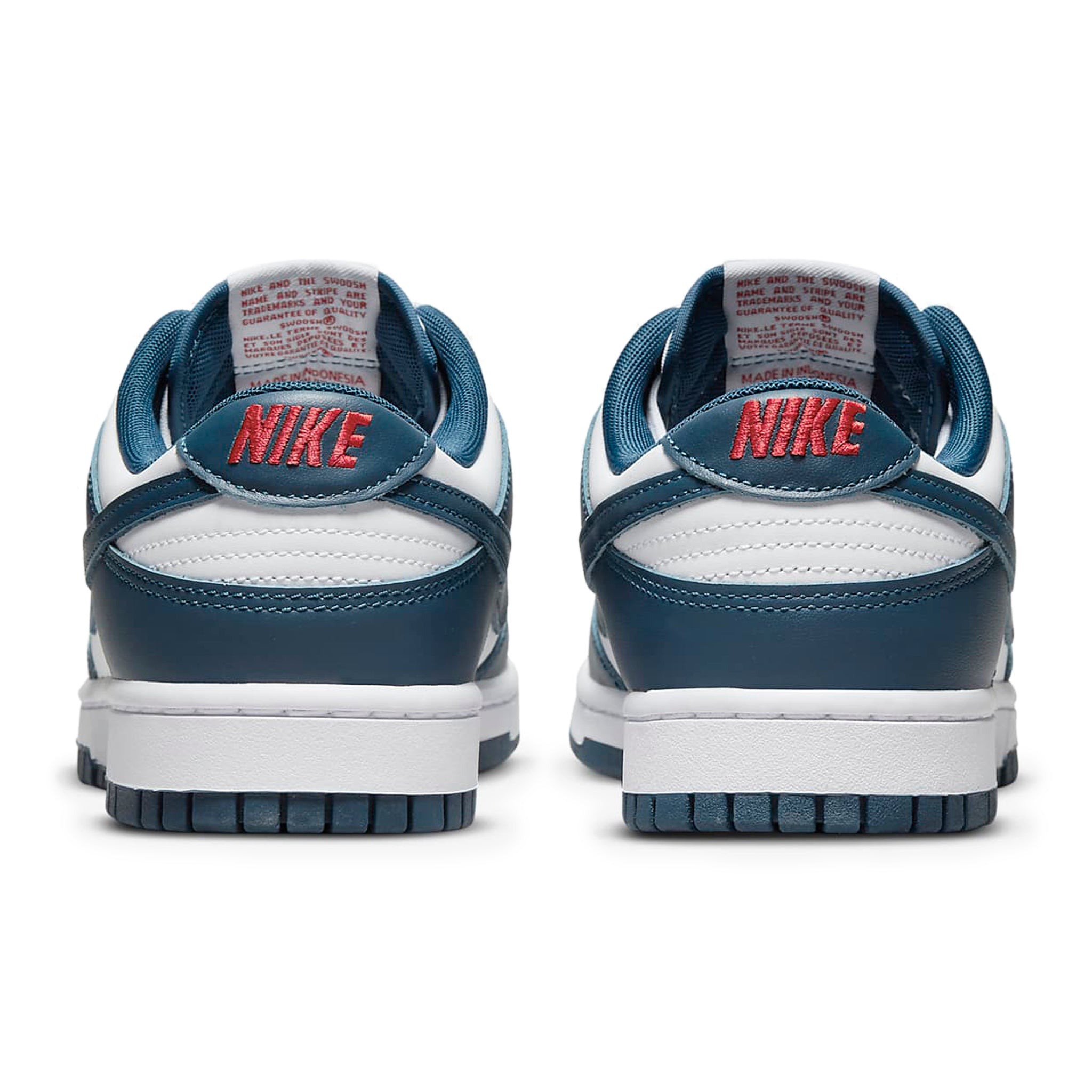 Heel view of Nike Dunk Low Valerian Blue DD1391-400
