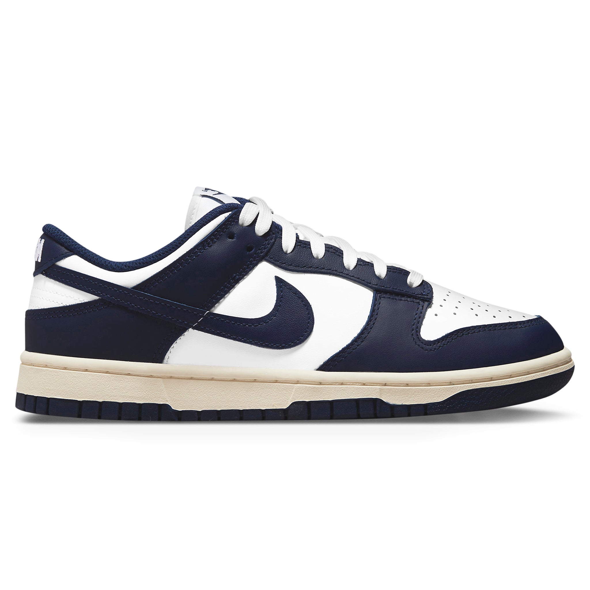 Side view of Nike Dunk Low Vintage Navy (W) DD1503-115