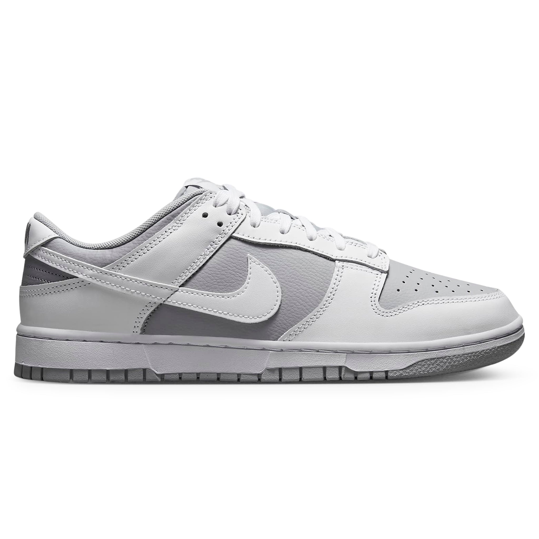 Side view of Nike Dunk Low White Neutral Grey DJ6188-003