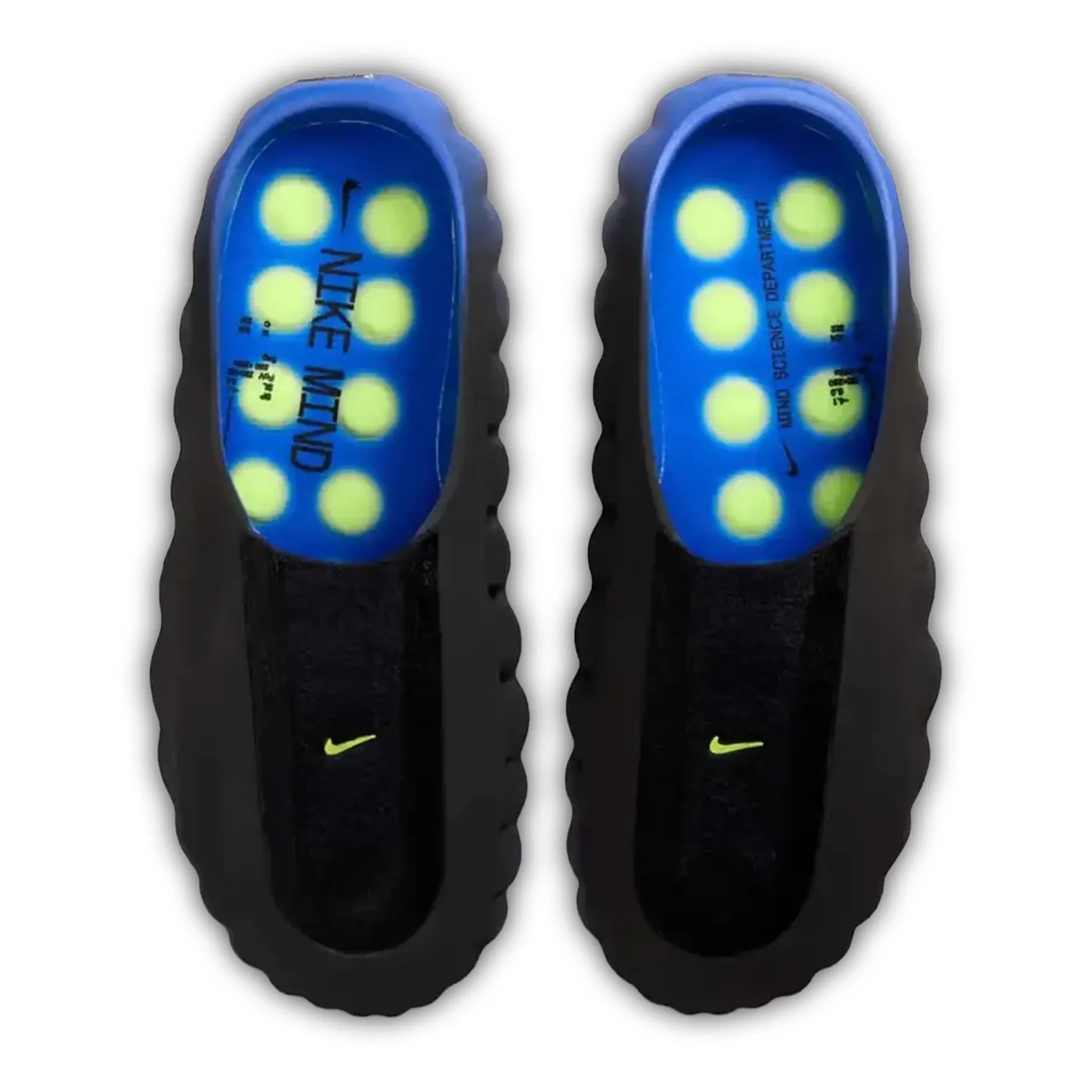 Upper View of Nike Mind 001 Pregame Flyknit Hyper Royal Black IR2175-400