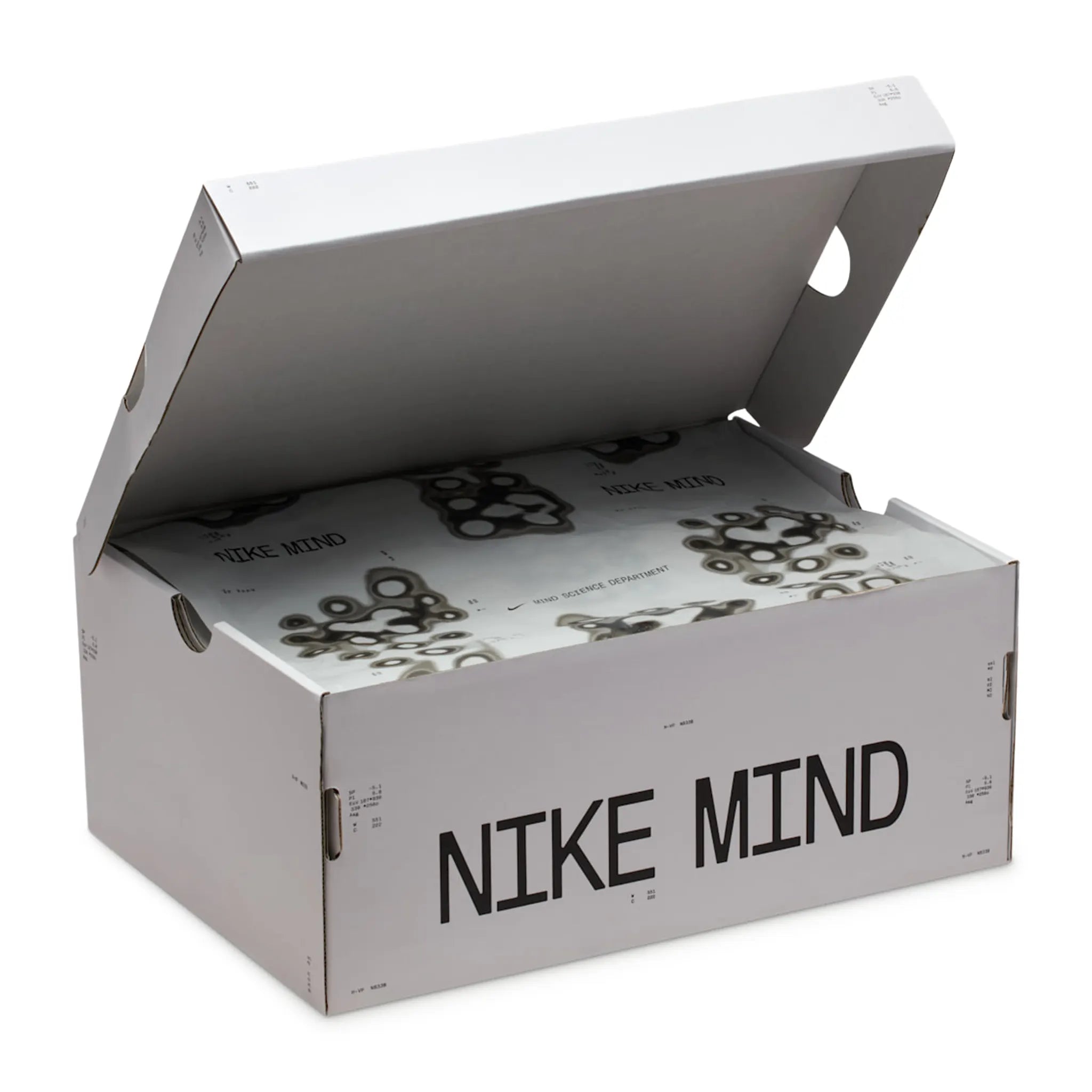 Box View of Nike Mind 002 Pregame Black Chrome HQ4308-001