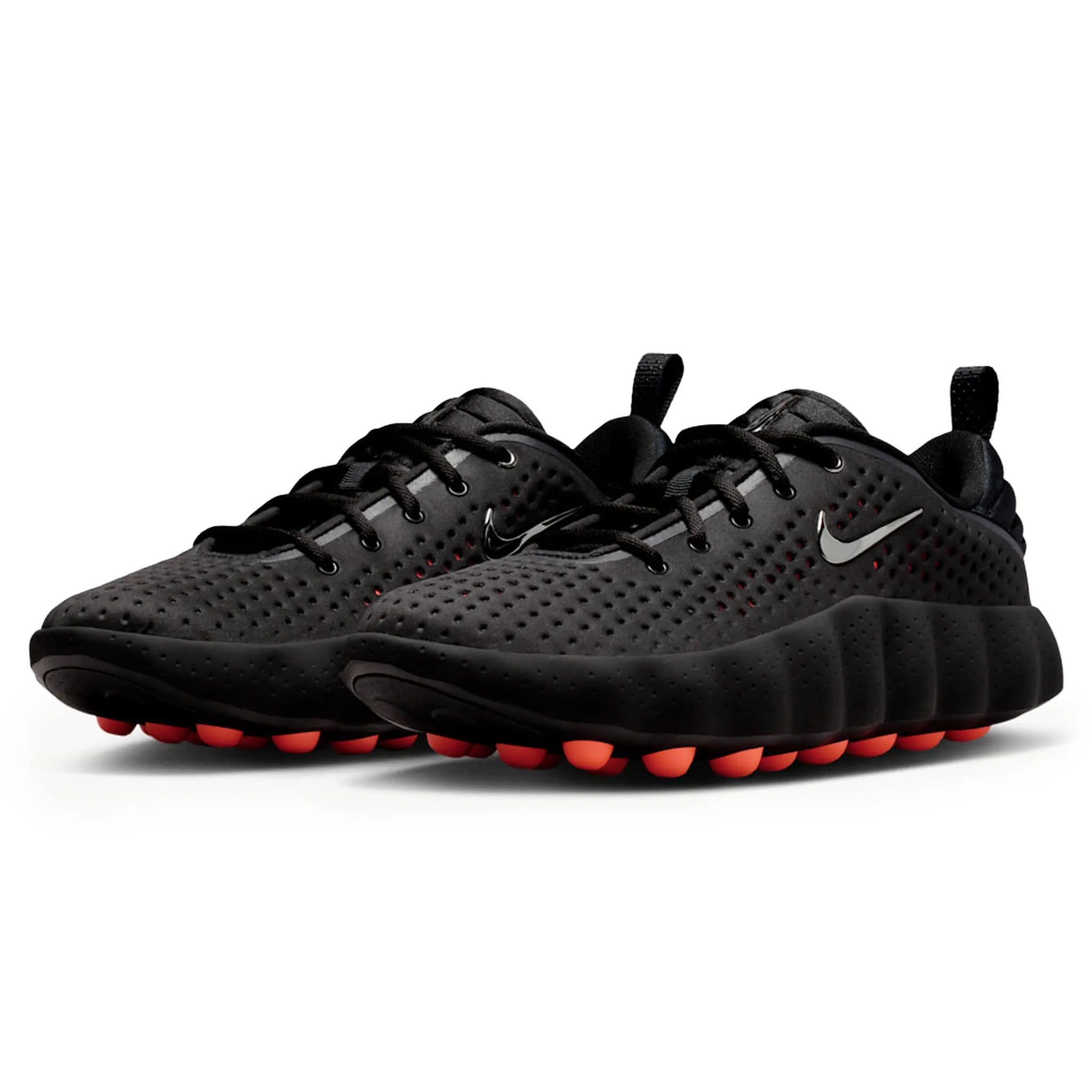 Front Side View of Nike Mind 002 Pregame Black Chrome HQ4308-001