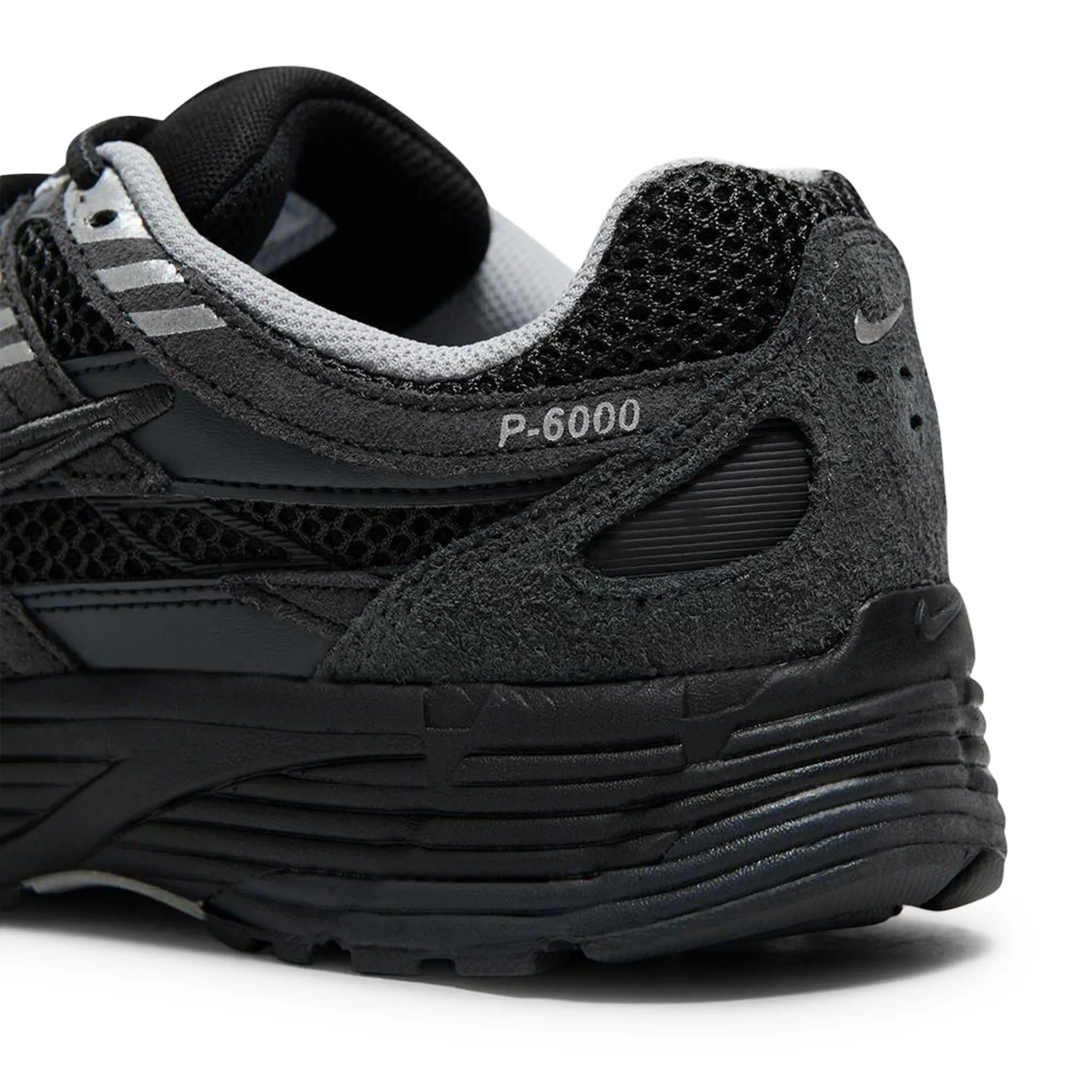 Detailed Back View of Nike P-6000 Anthracite Metalic Silver HF0015-002