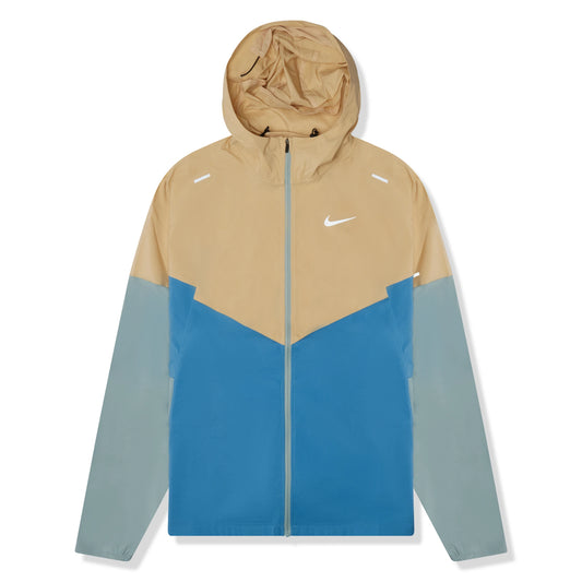 Nike Repel Packable Beige Blue Windrunner Jacket