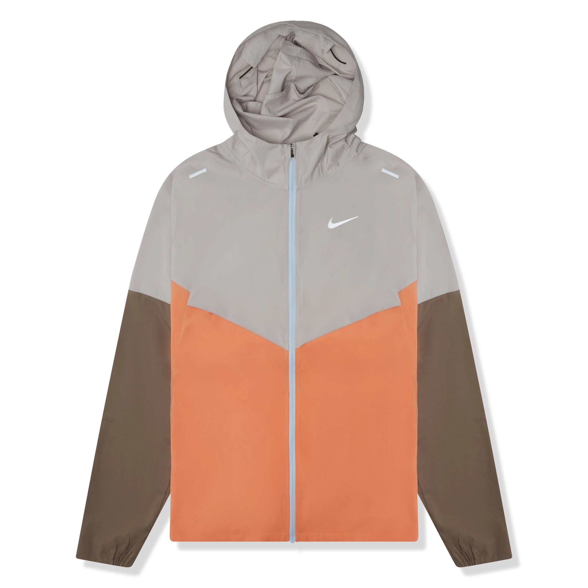 Front view of Nike Repel Packable Orange Brown Windrunner Jacket CZ9071-012
