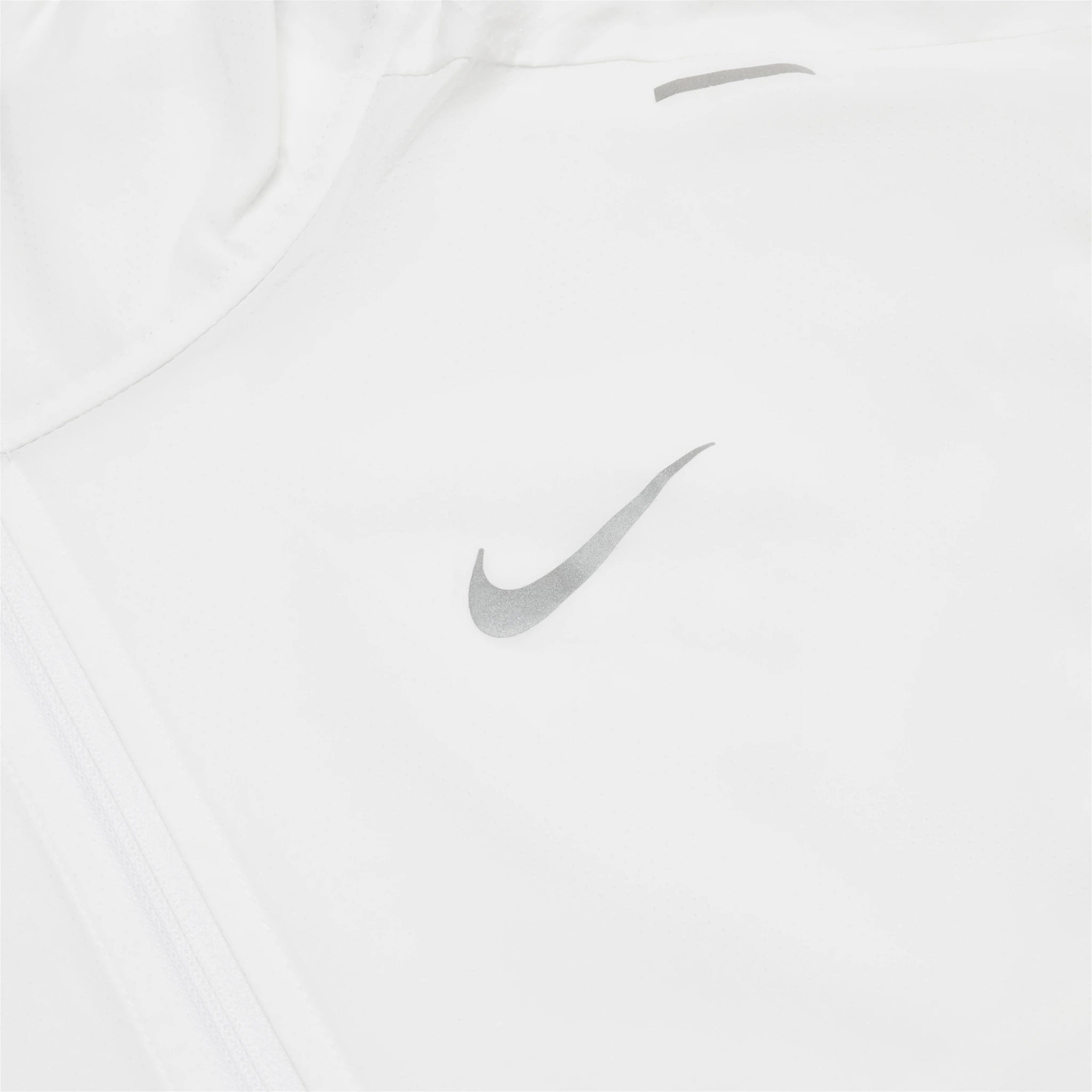 Front Logo view of Nike Repel Packable White Windrunner Jacket
