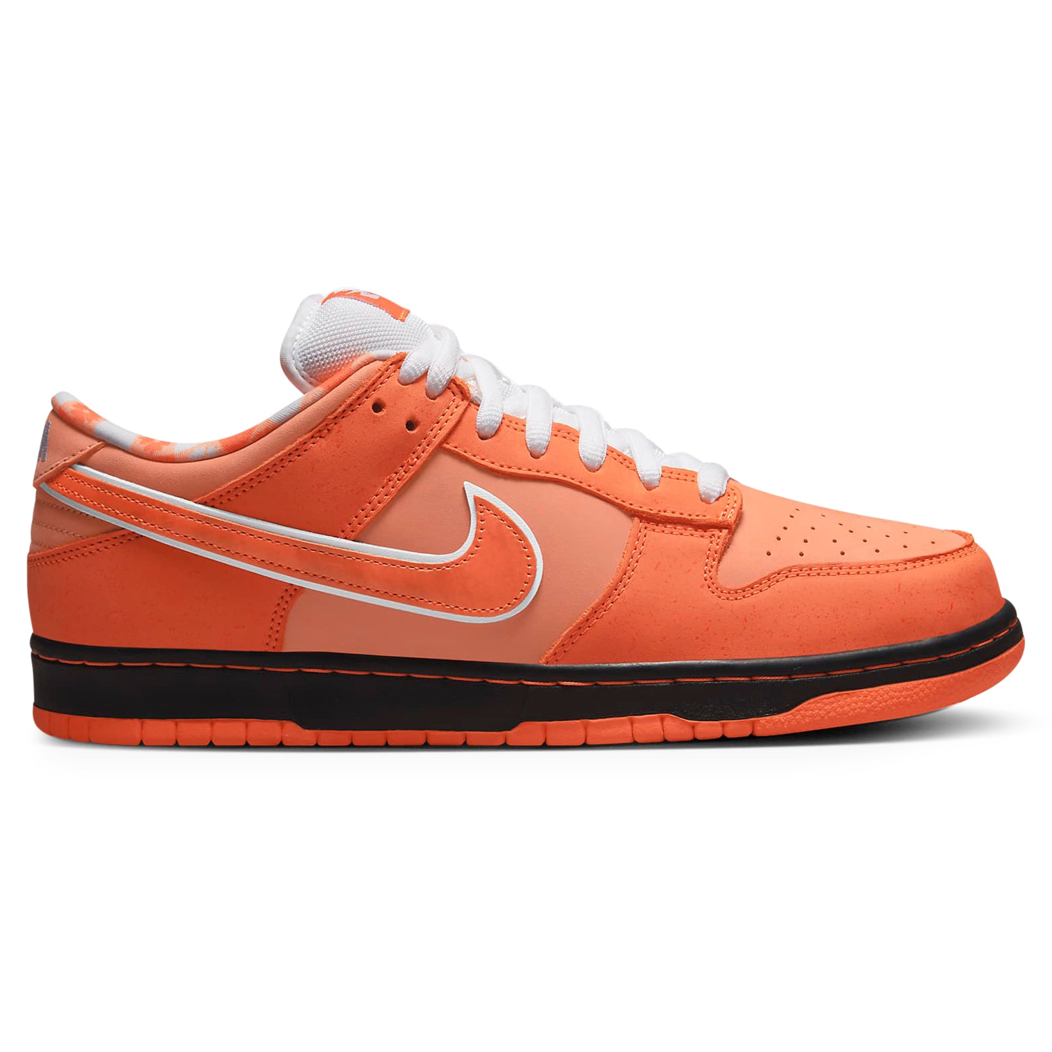 Side view of Nike SB Dunk Low Concepts Orange Lobster FD8776-800