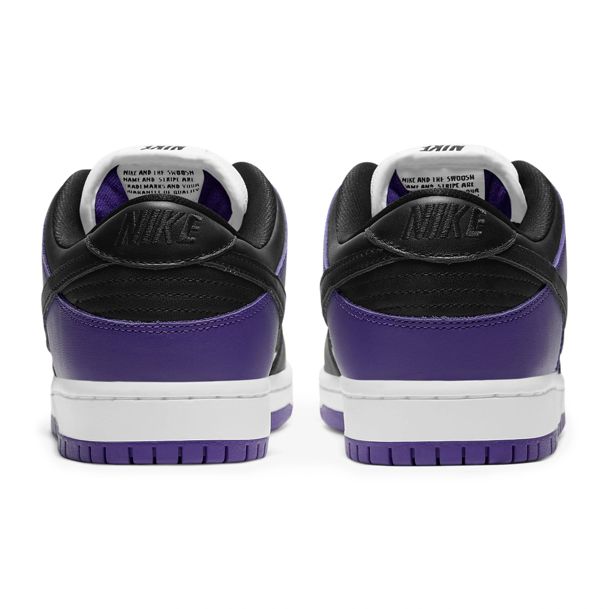 Back view of Nike SB Dunk Low Court Purple BQ6817-500