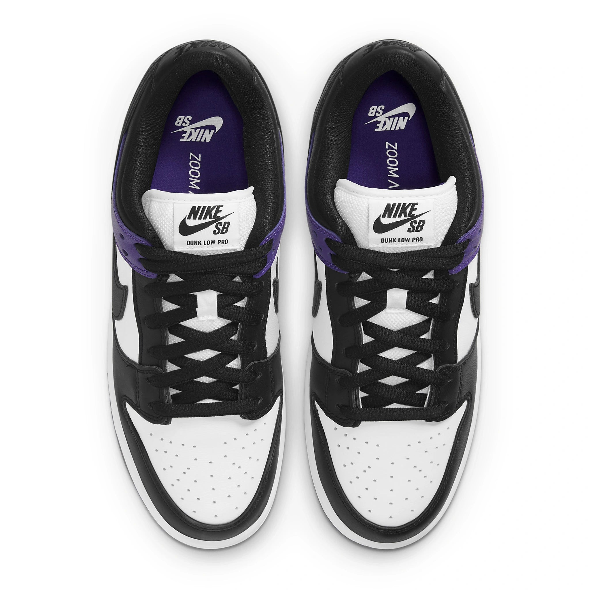 Top view of Nike SB Dunk Low Court Purple BQ6817-500
