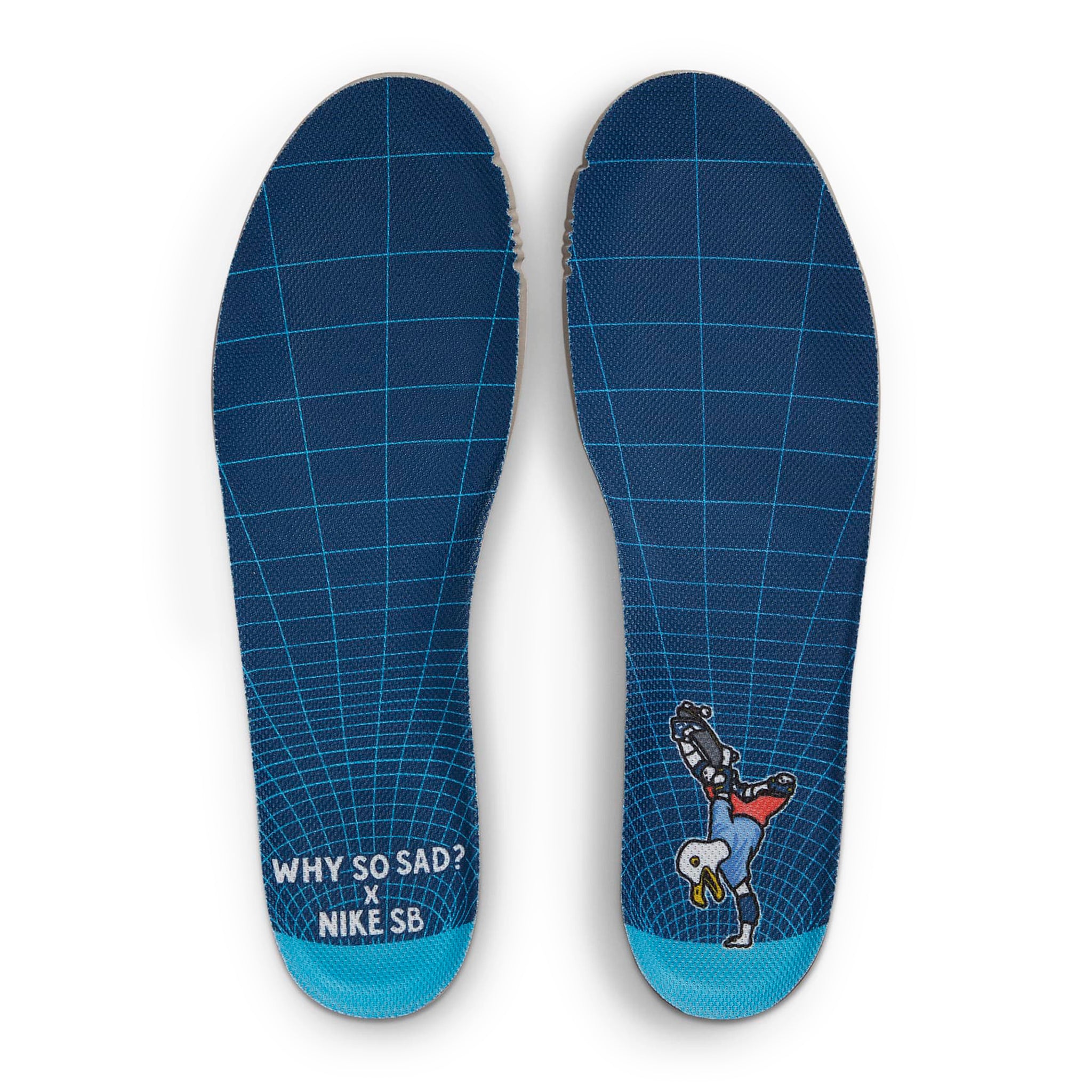 Insole view of Nike SB Dunk Low Pro Why So Sad? DX5549-400