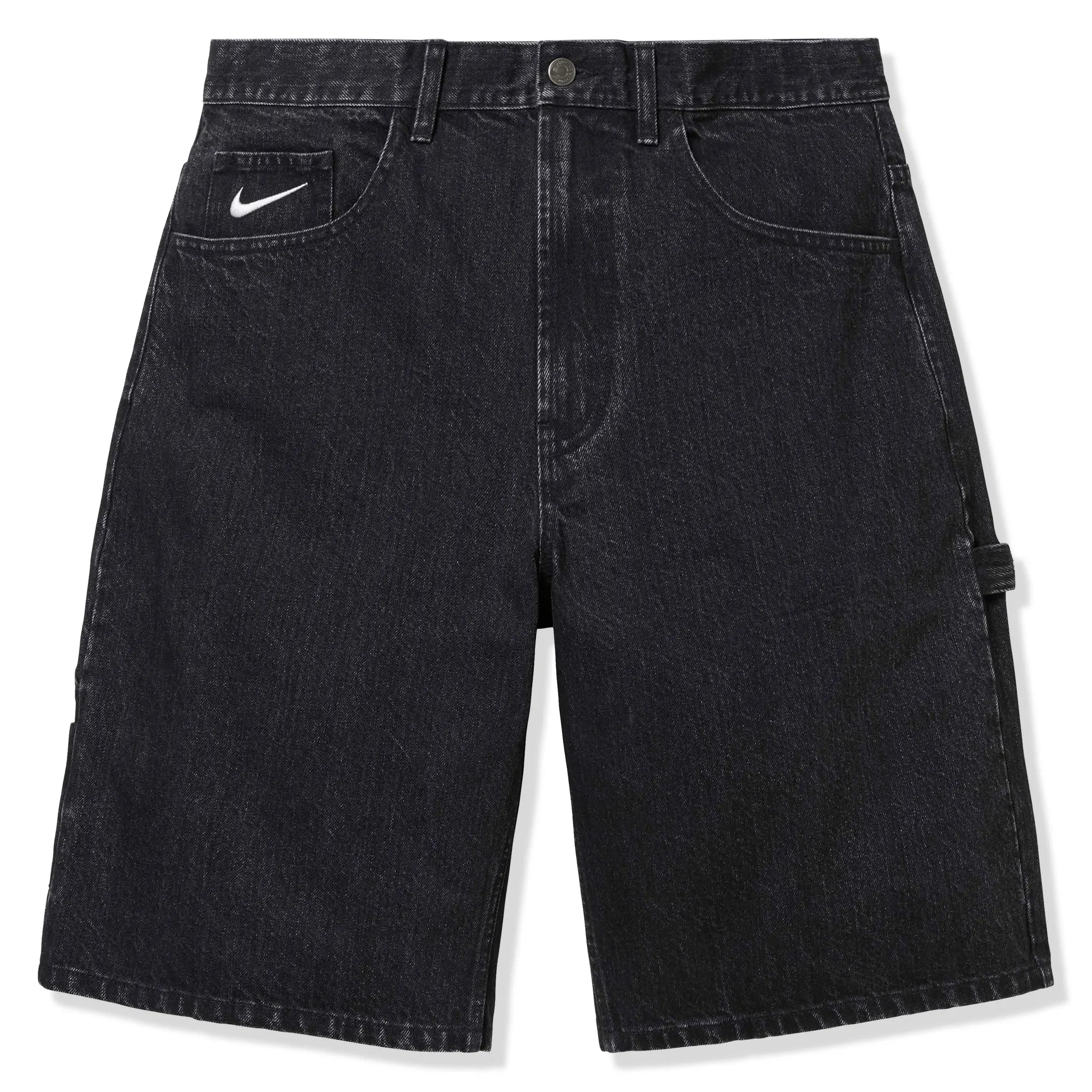 Front view of Nike Supreme Denim Black Shorts
