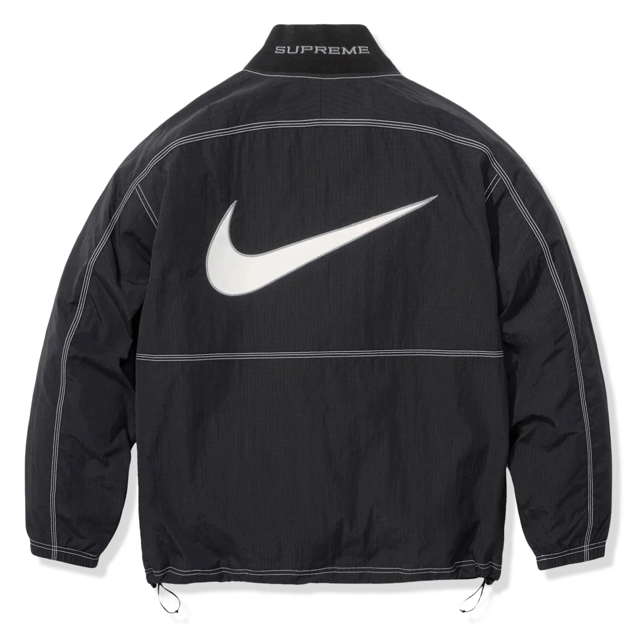 Back view of Nike Supreme Ripstop Black Pullover