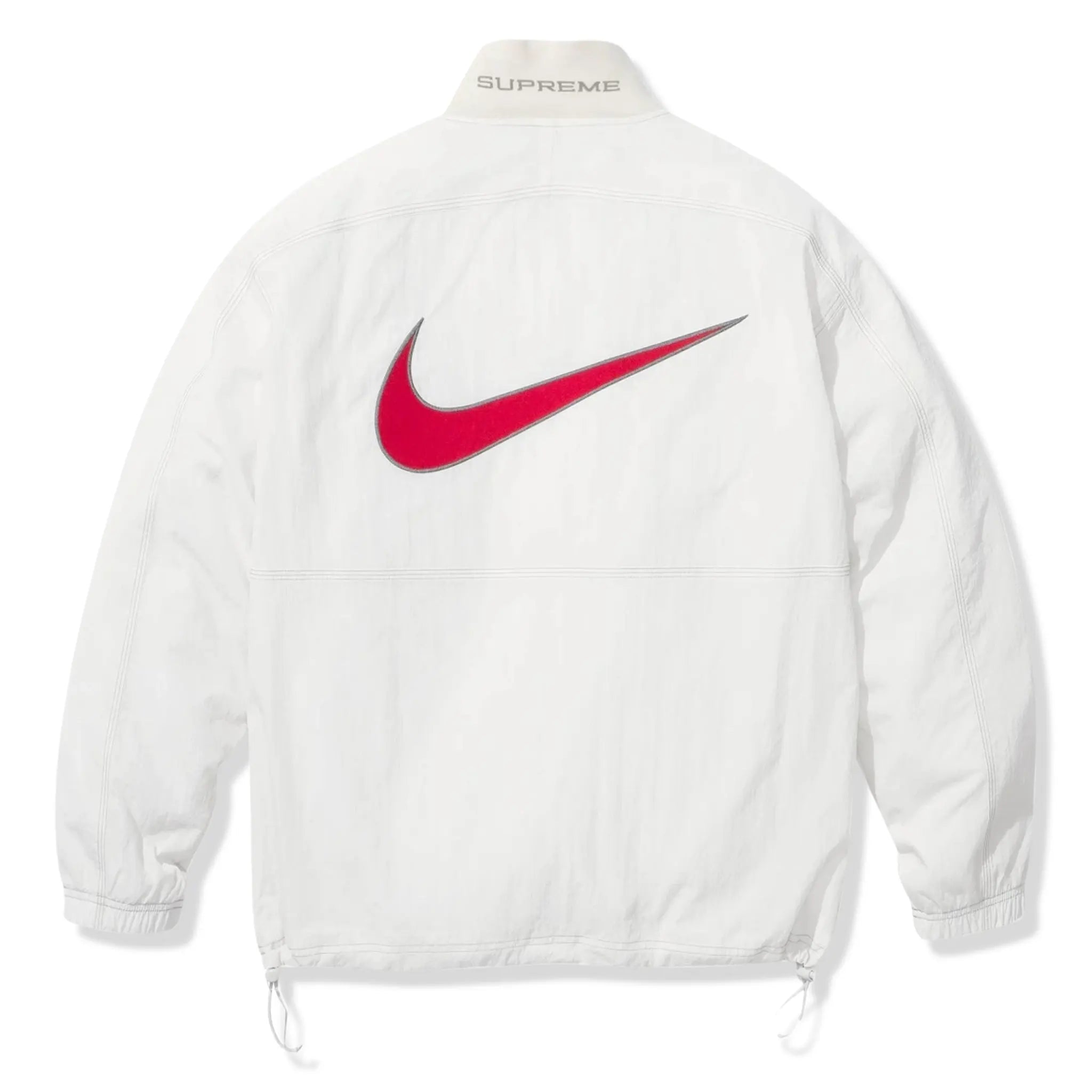 Back view of Nike Supreme Ripstop White Pullover