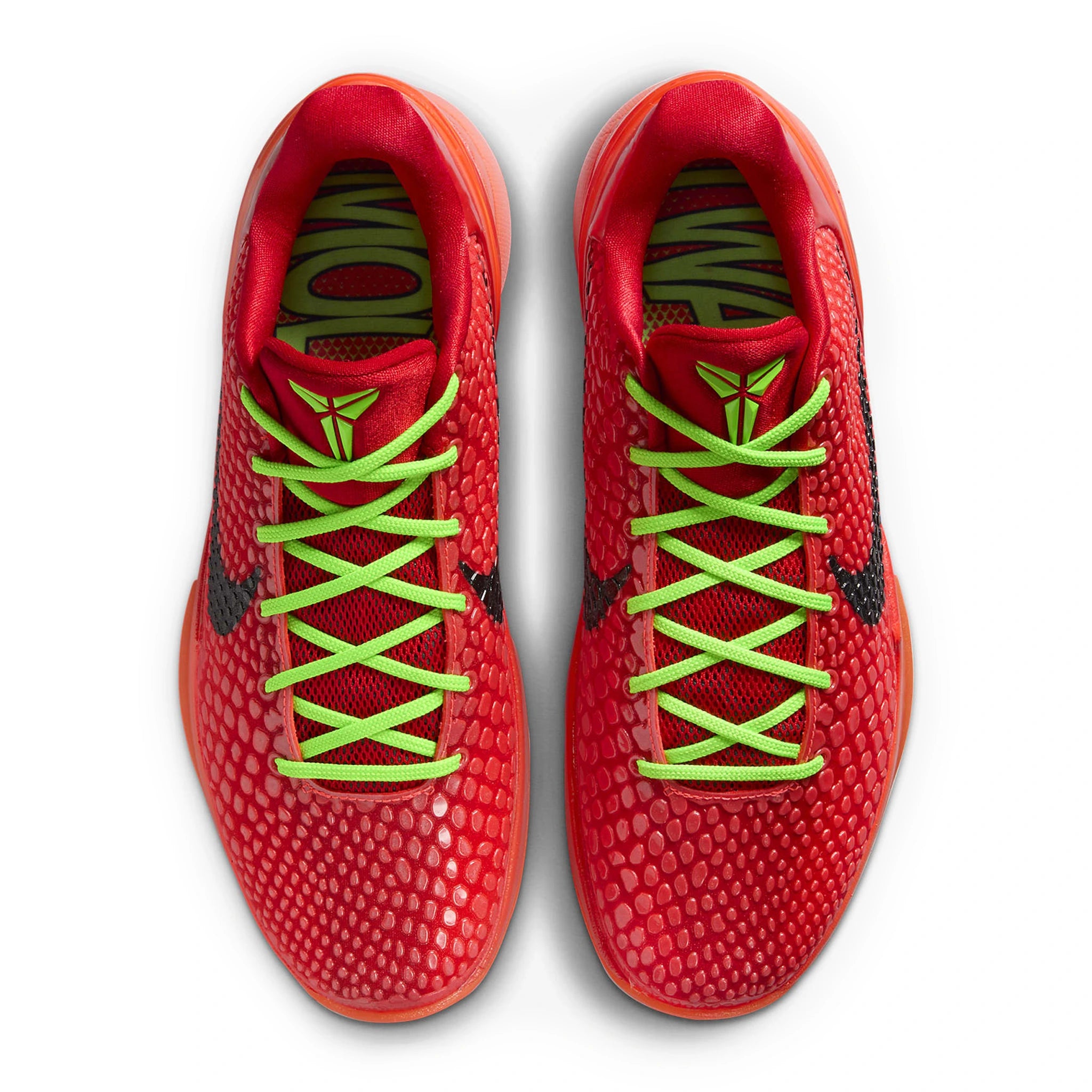 Top view of Nike Zoom Kobe 6 Protro Reverse Grinch FV4921-600