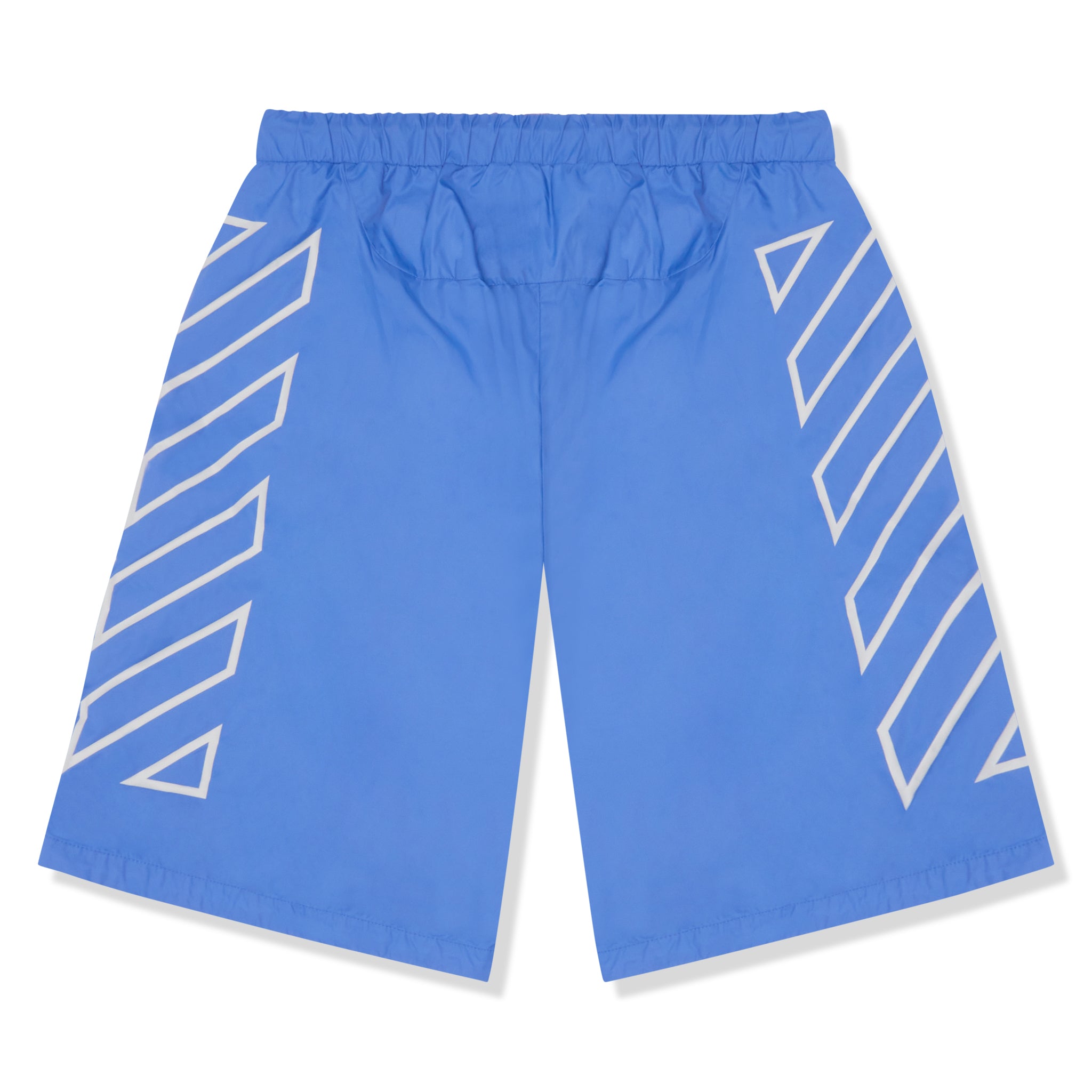 Back view of Off-White Athletic Cargo Shorts Blue OMVH021S22FAB0014501
