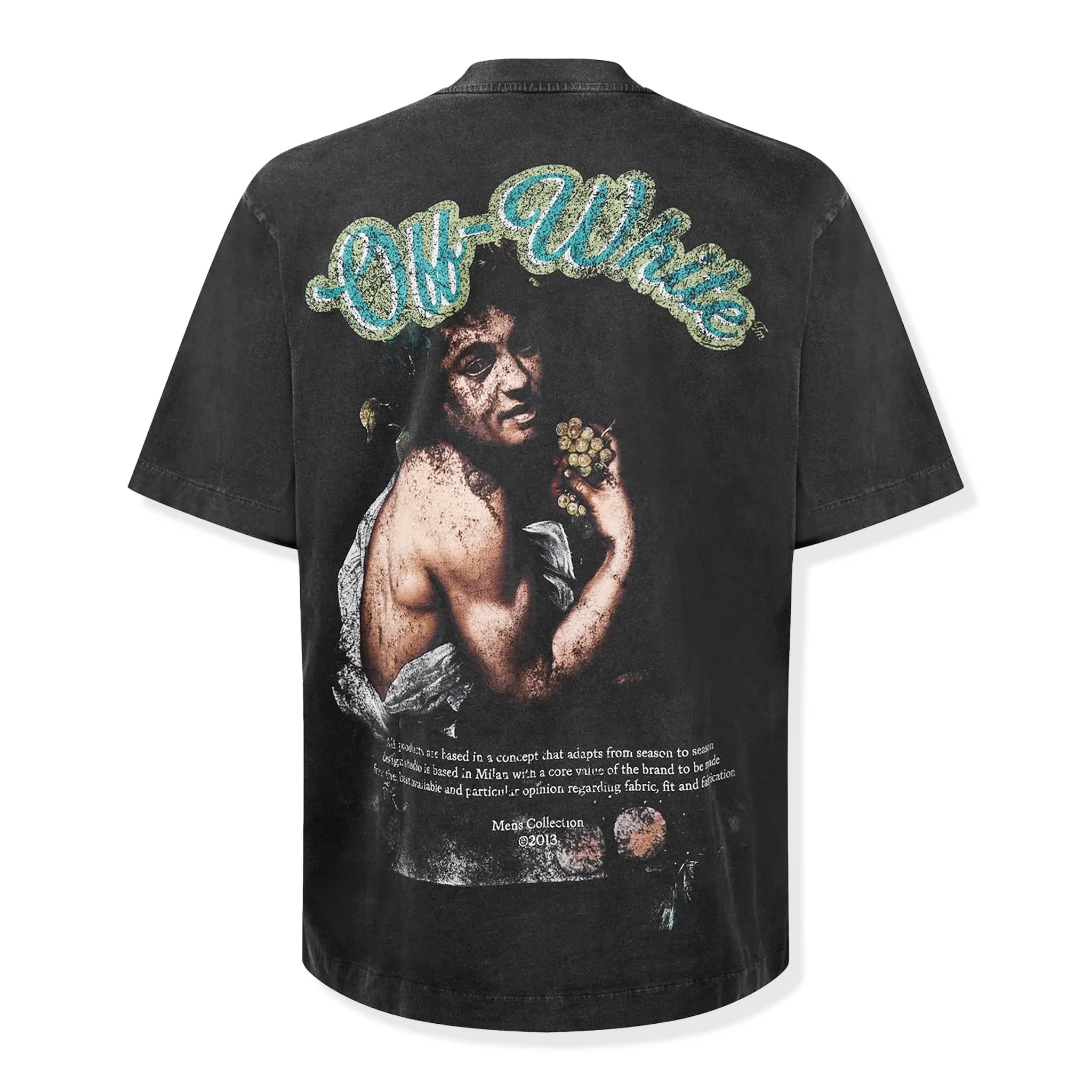 Back view of Off-White Bacchus Skate Black T Shirt OMAA120S24JER0131055