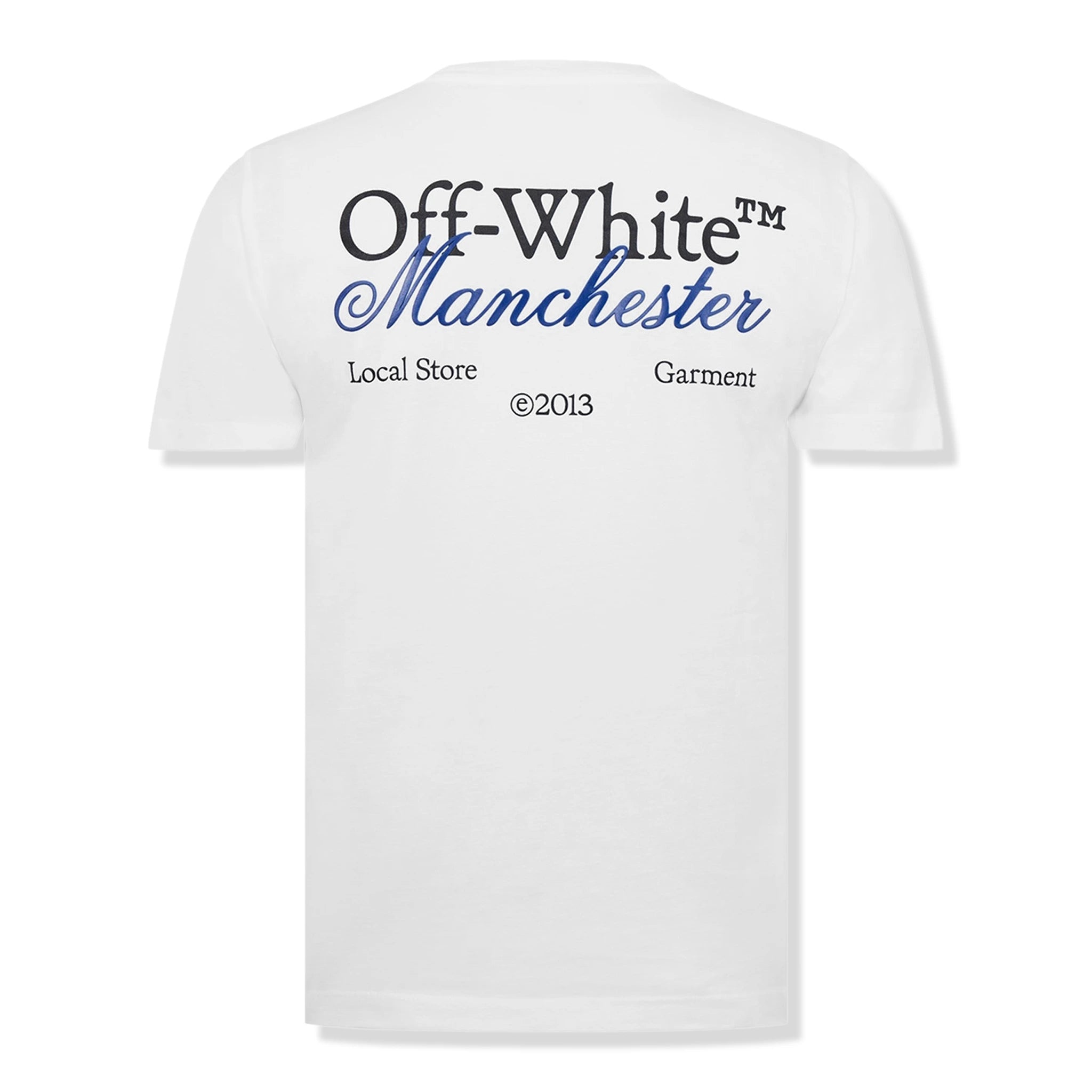 Back view of Off-White Off Manchester Exclusive White T Shirt