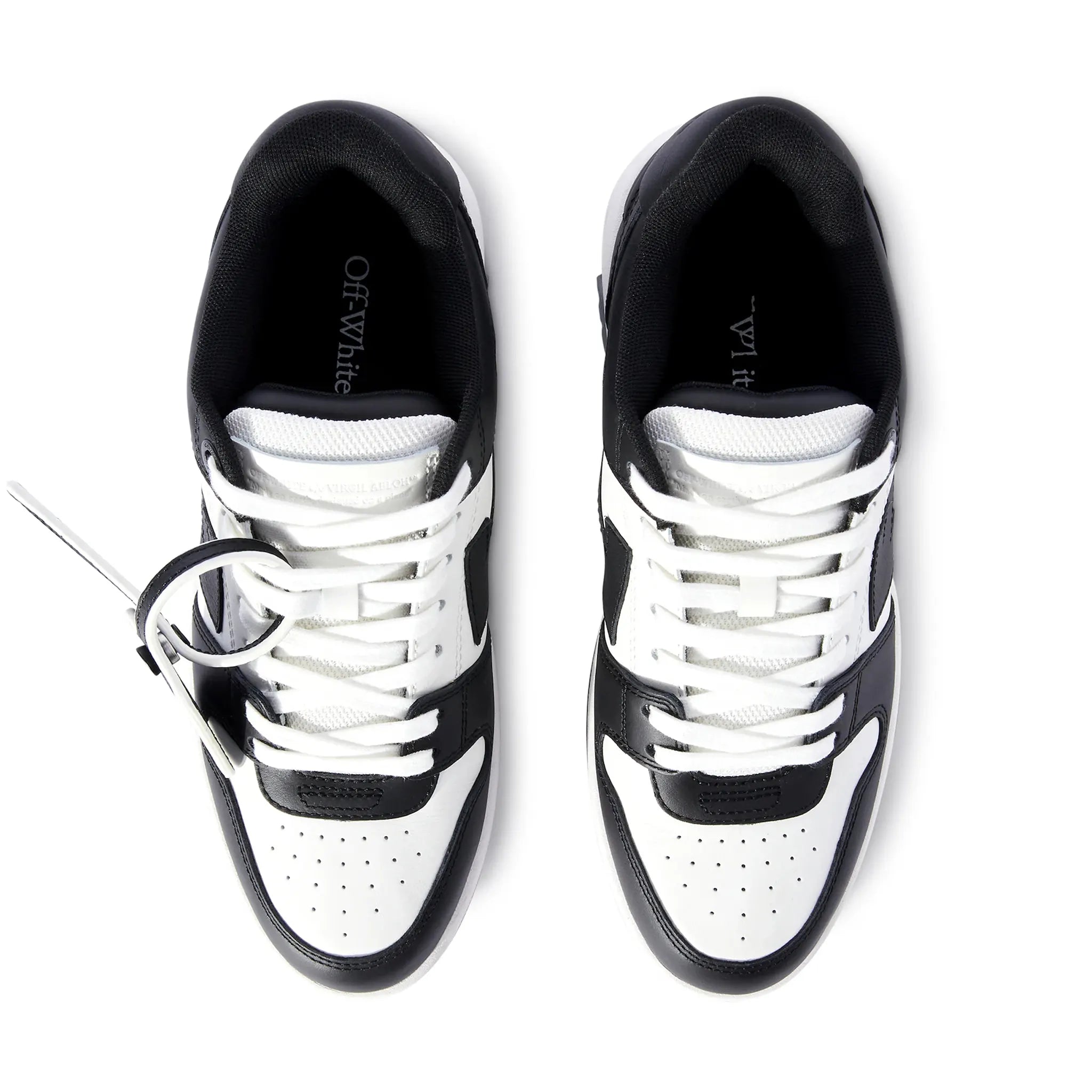 Top view of Off White Out Of Office Black White Trainers