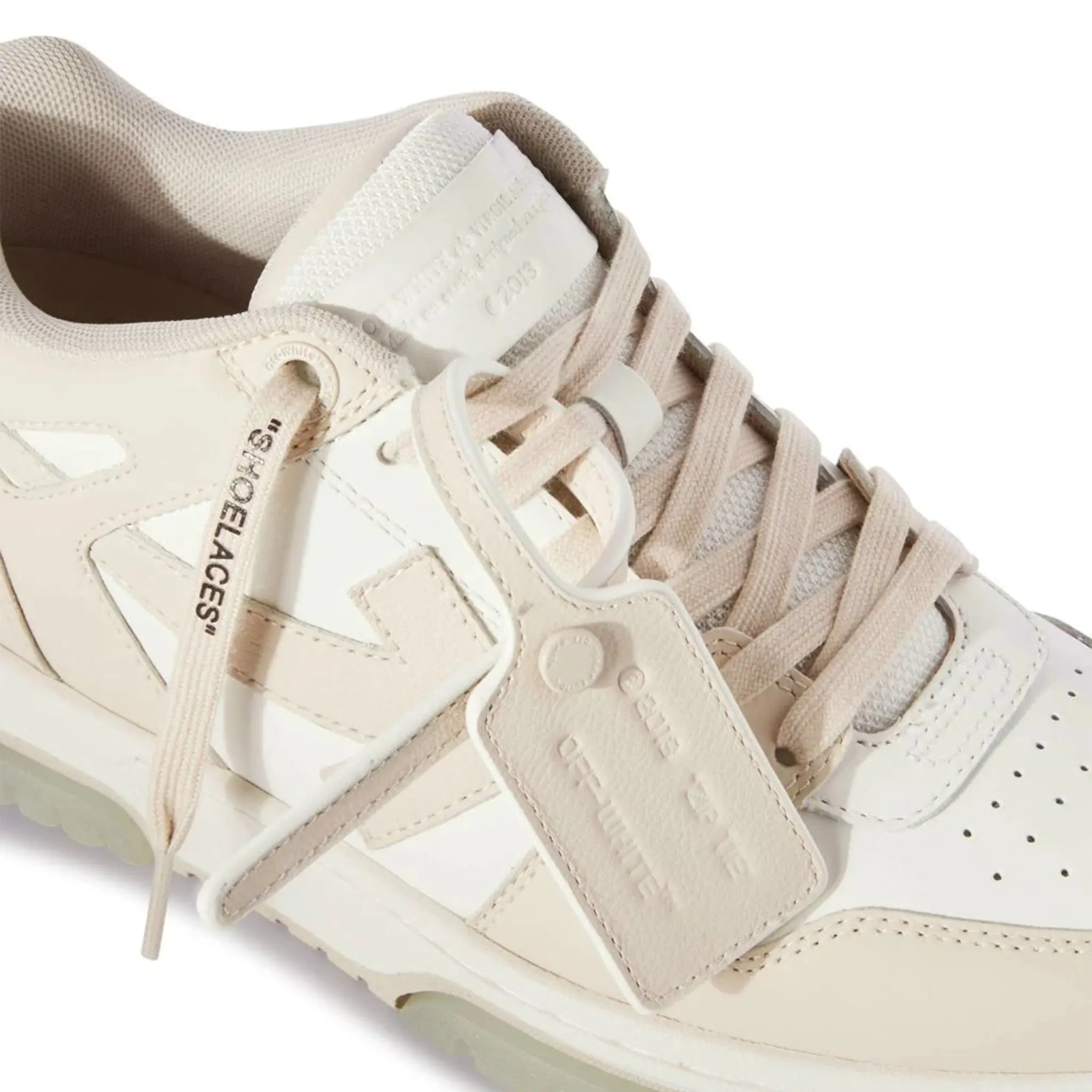 Detail view of Off White Out Of Office White Beige Trainers (W)