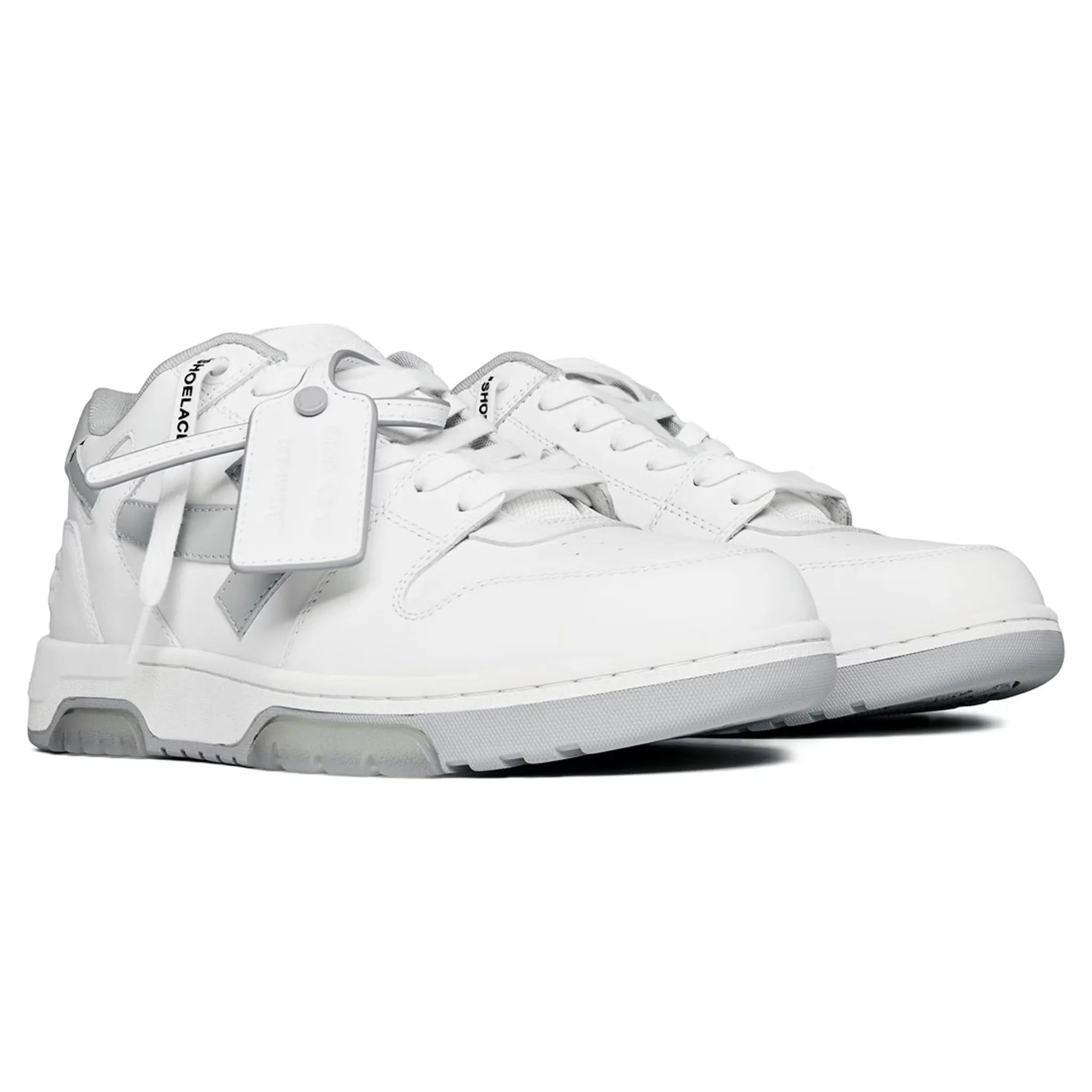 Pair view of Off White Out Of Office White Grey Trainers