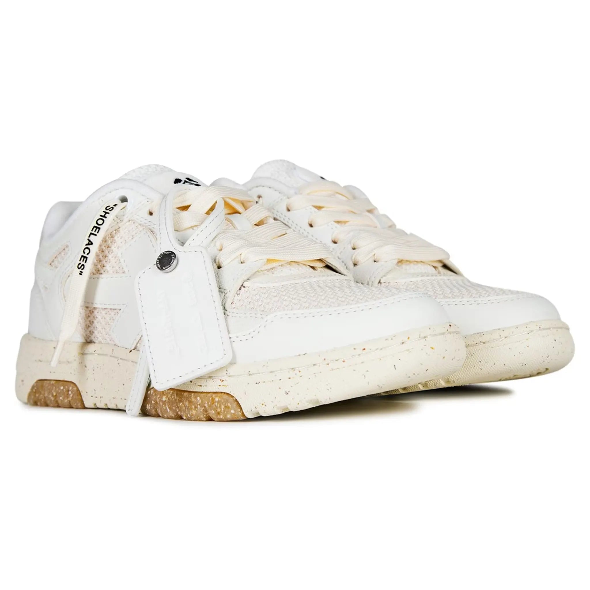 Pair view of Off White Slim Out Of Office White Trainers (W)