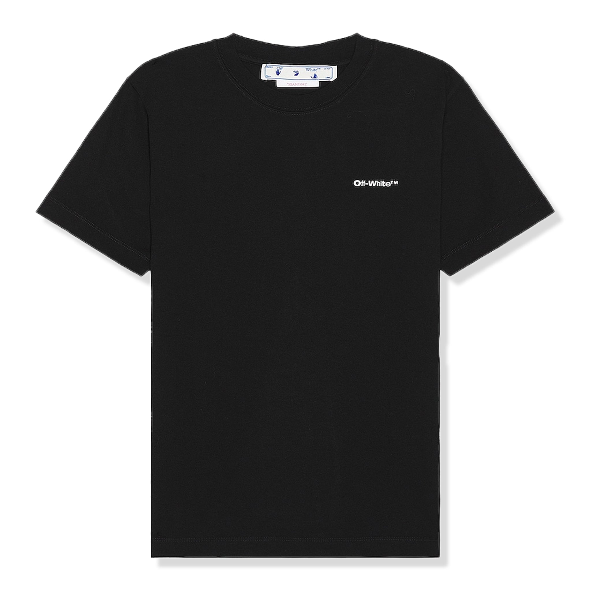 Off-White Wave Outline Diagonal Black T Shirt