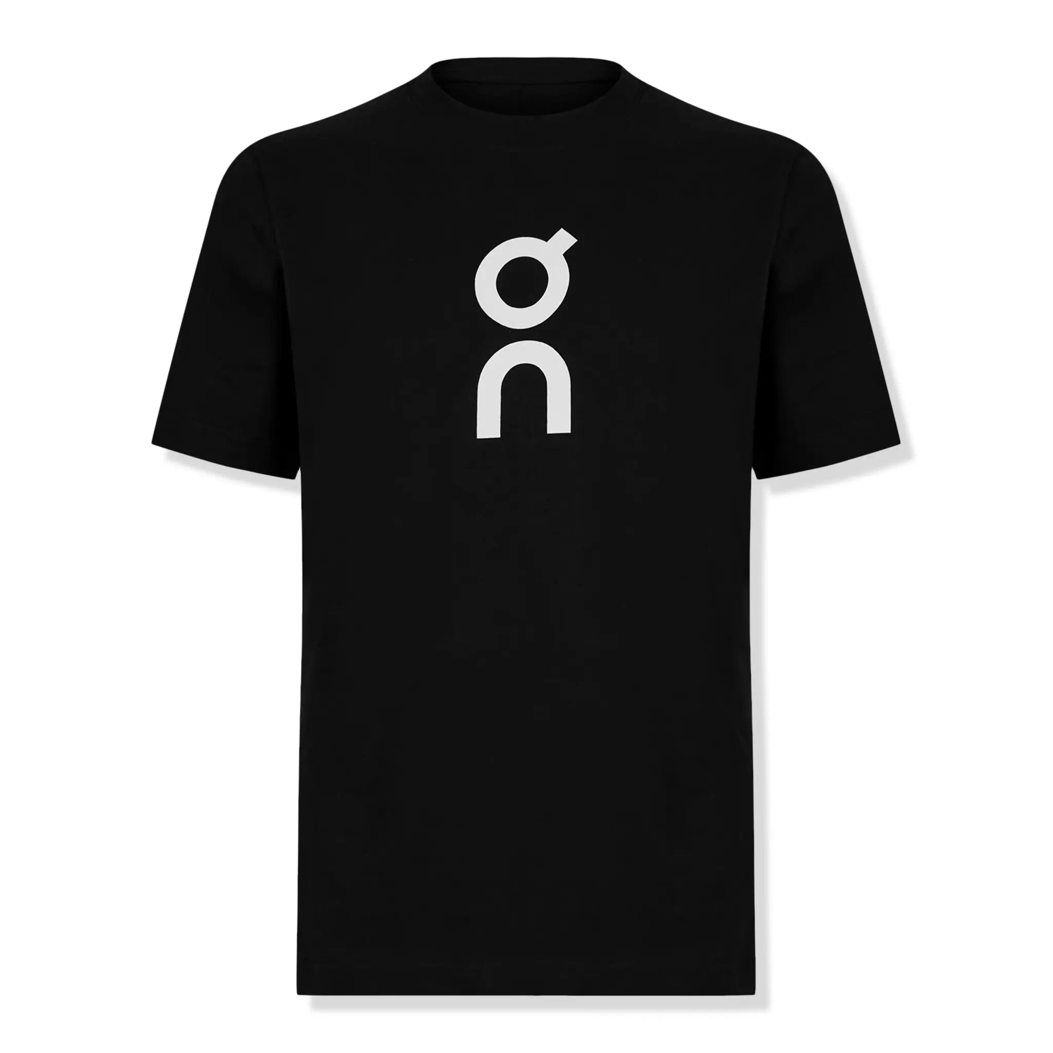 Front view of On Running Black Graphic T Shirt 1MD10540553
