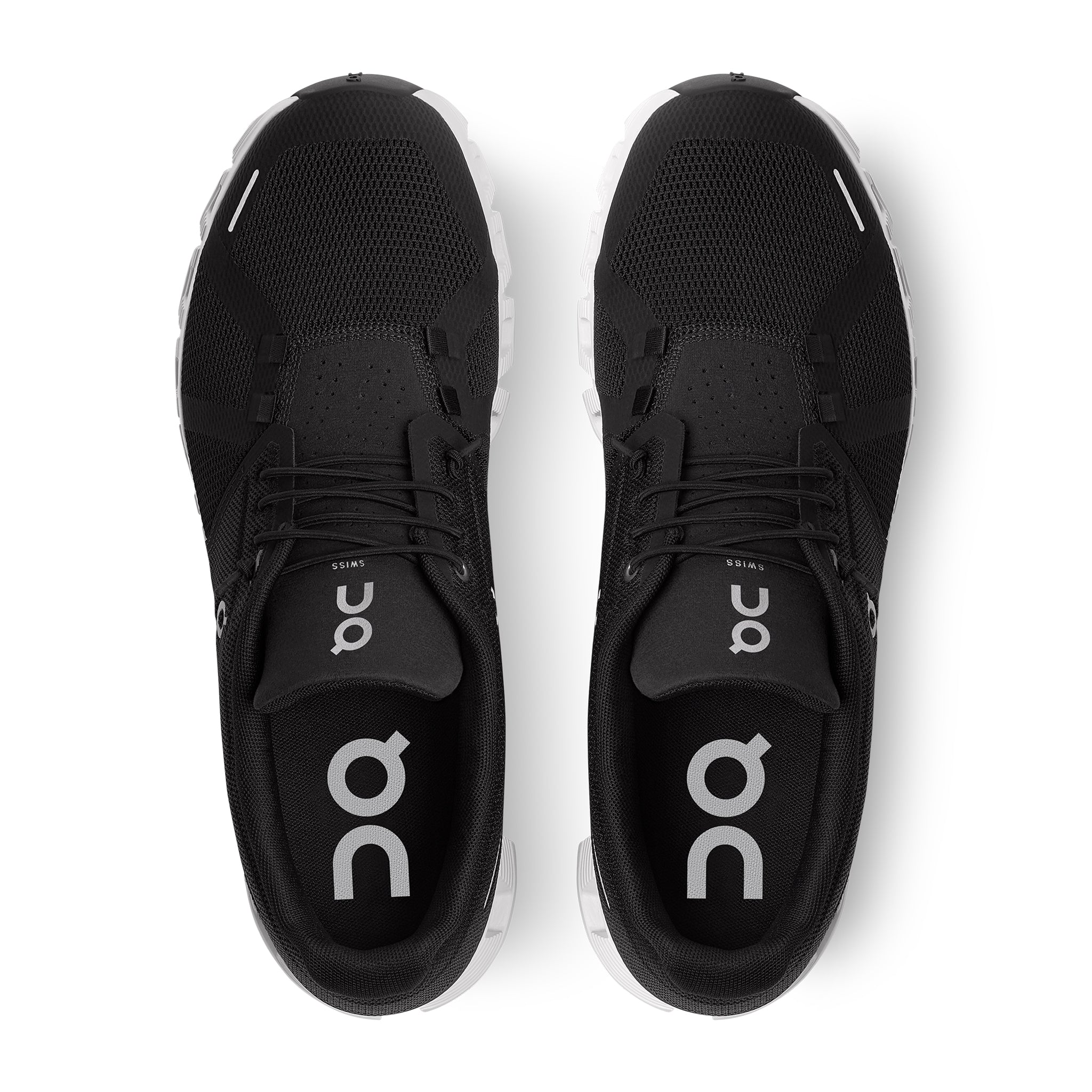 top view of On Running Cloud 5 Black White Shoes 59.98919